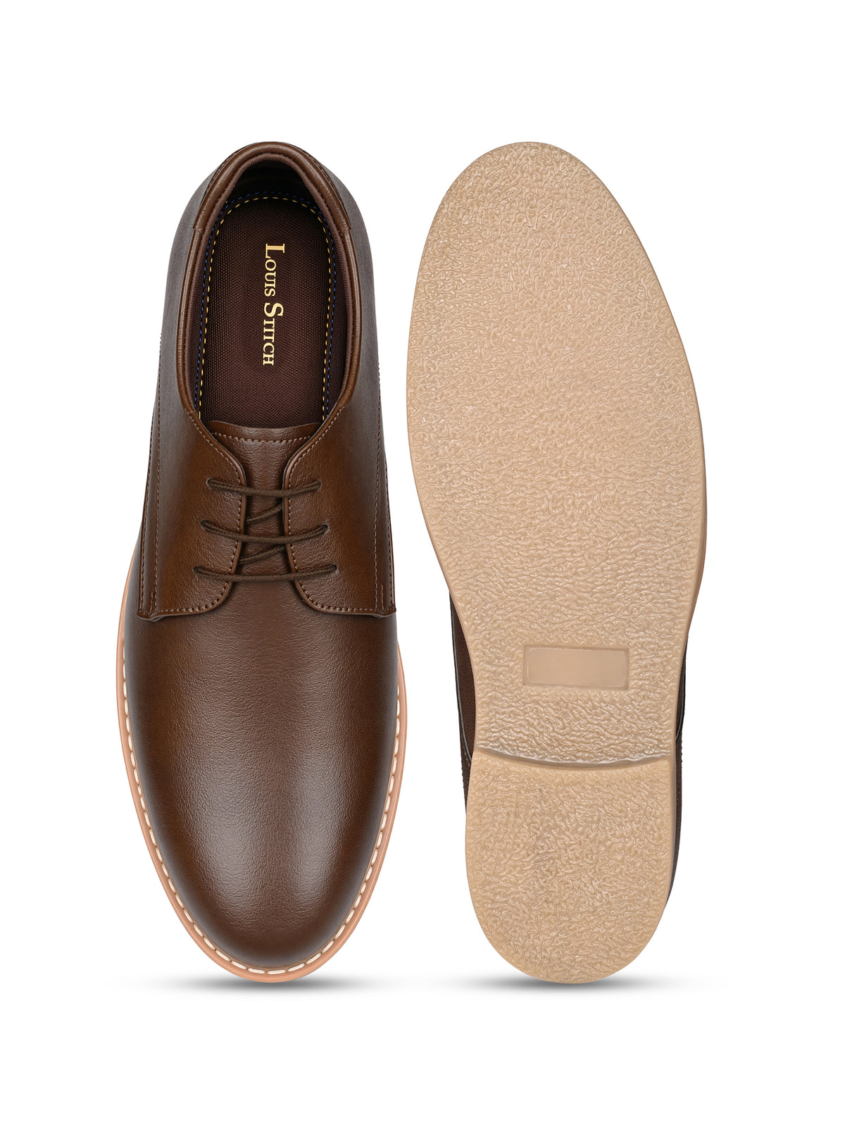 Brunette Brown Formal Lace-Up Derby Shoes