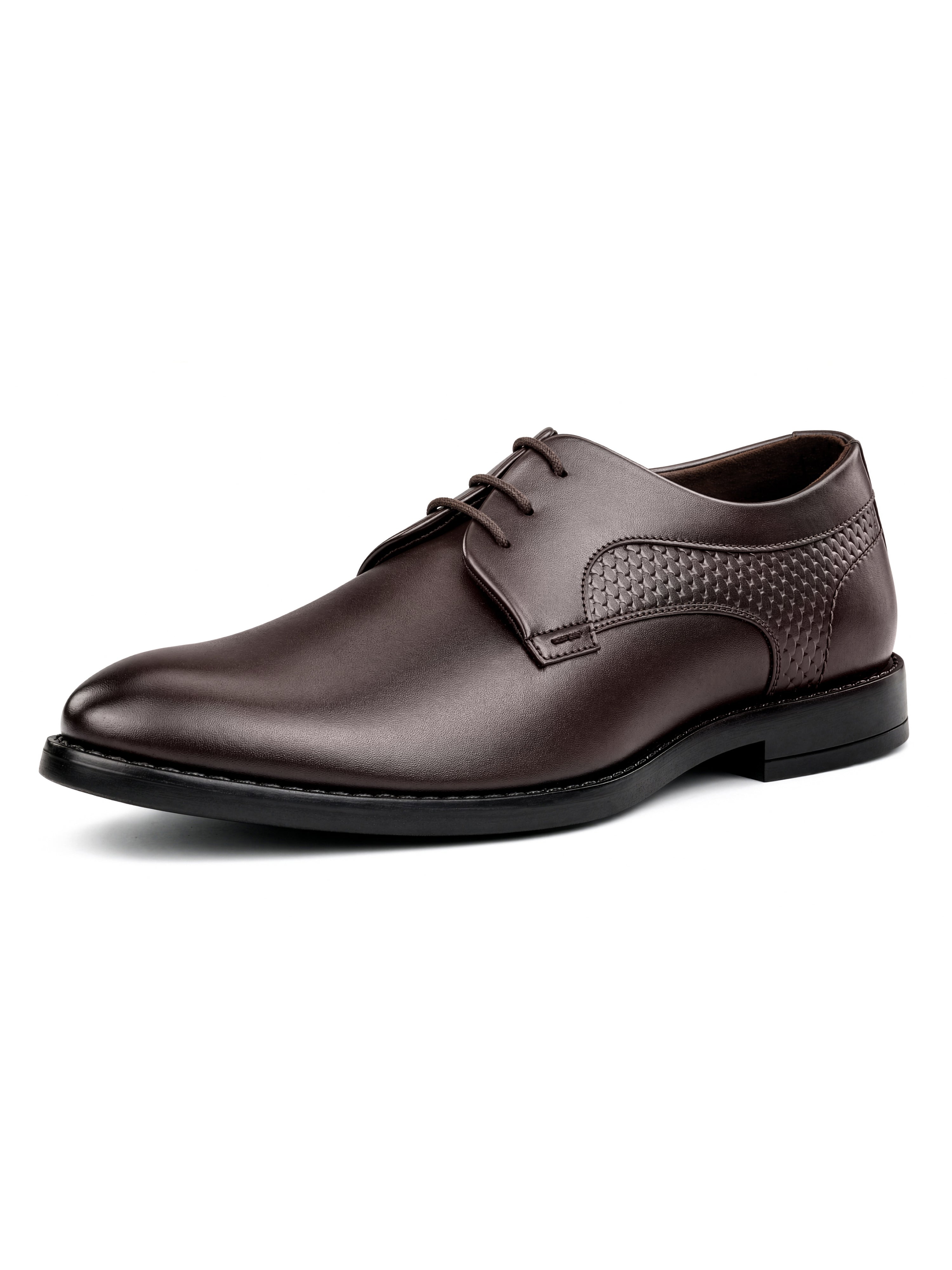 Brunette Brown Formal Derby Lace-Up Shoes