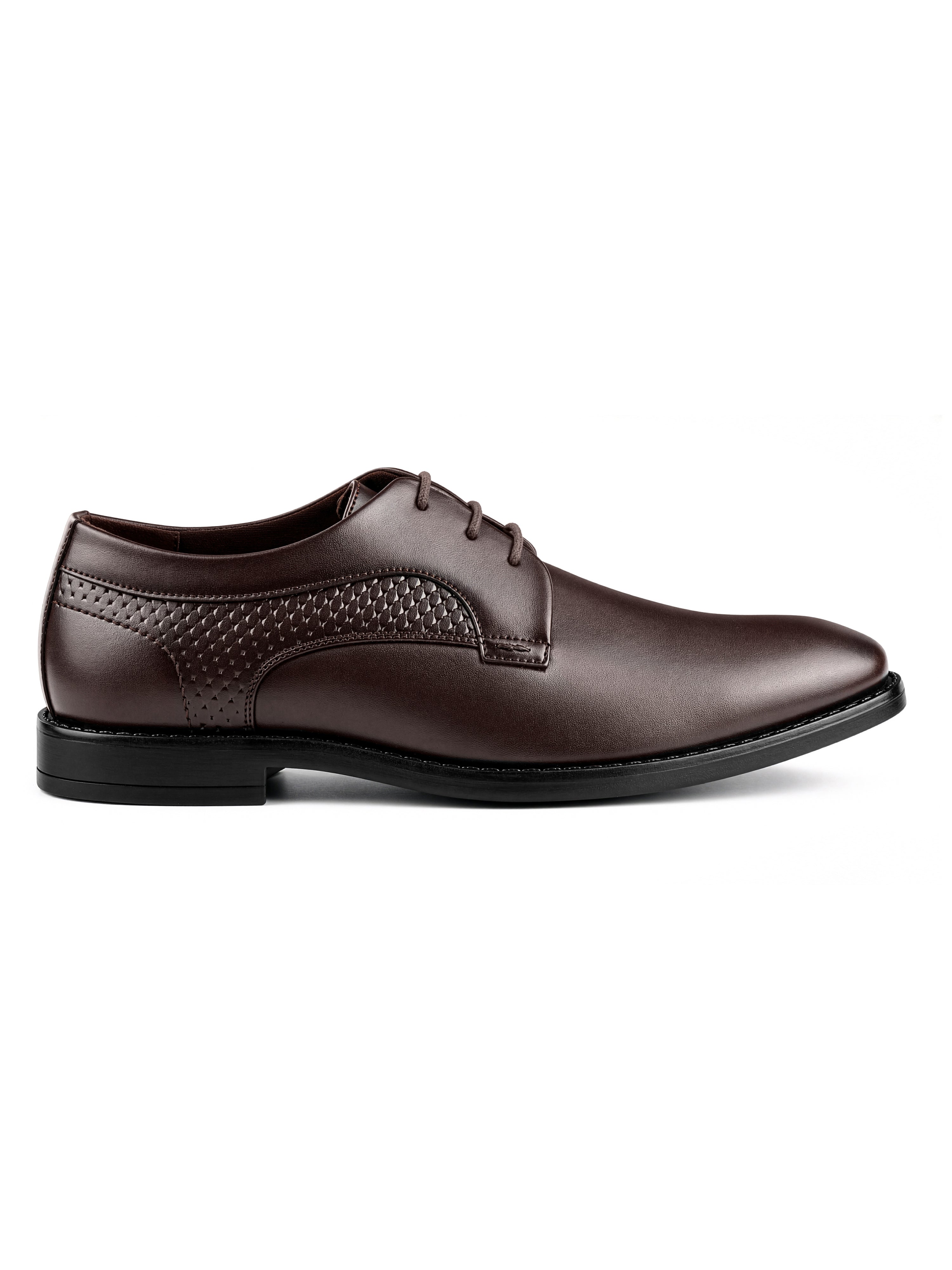 Brunette Brown Formal Derby Lace-Up Shoes
