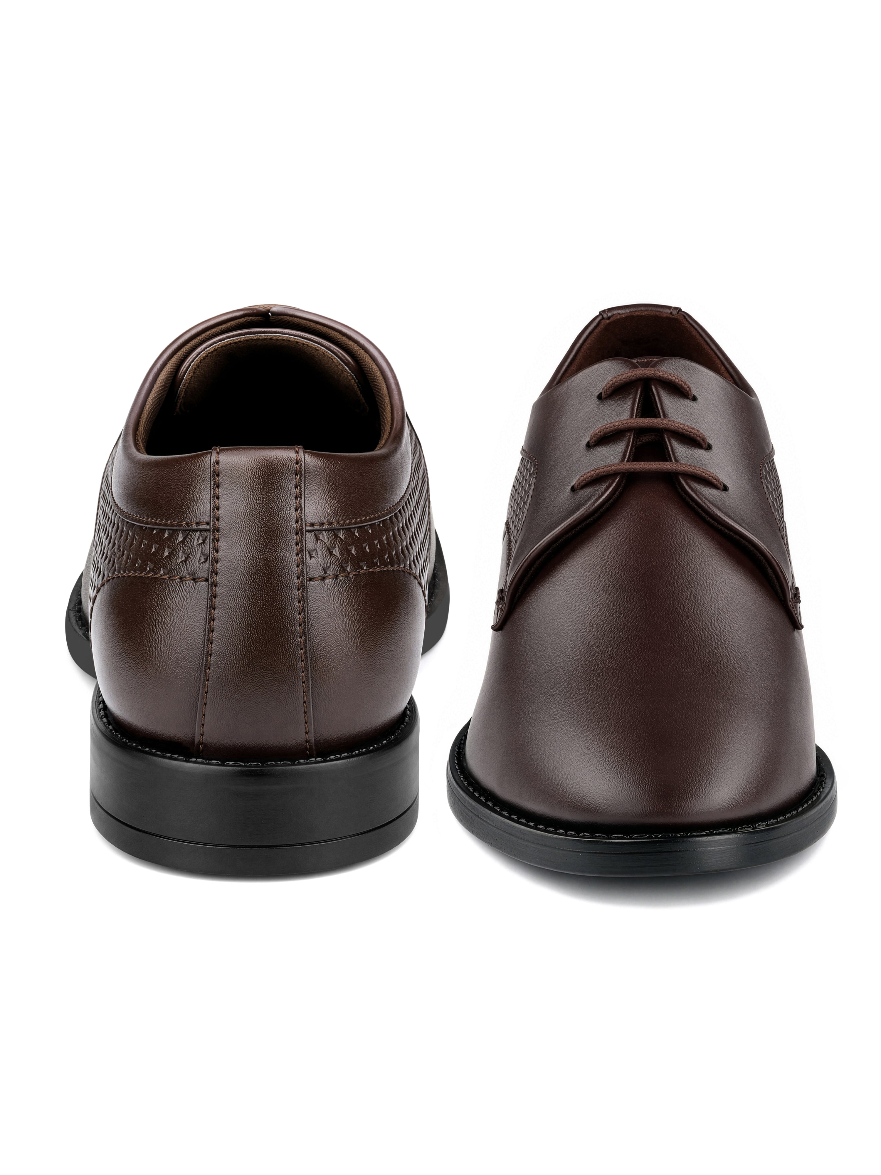 Brunette Brown Formal Derby Lace-Up Shoes