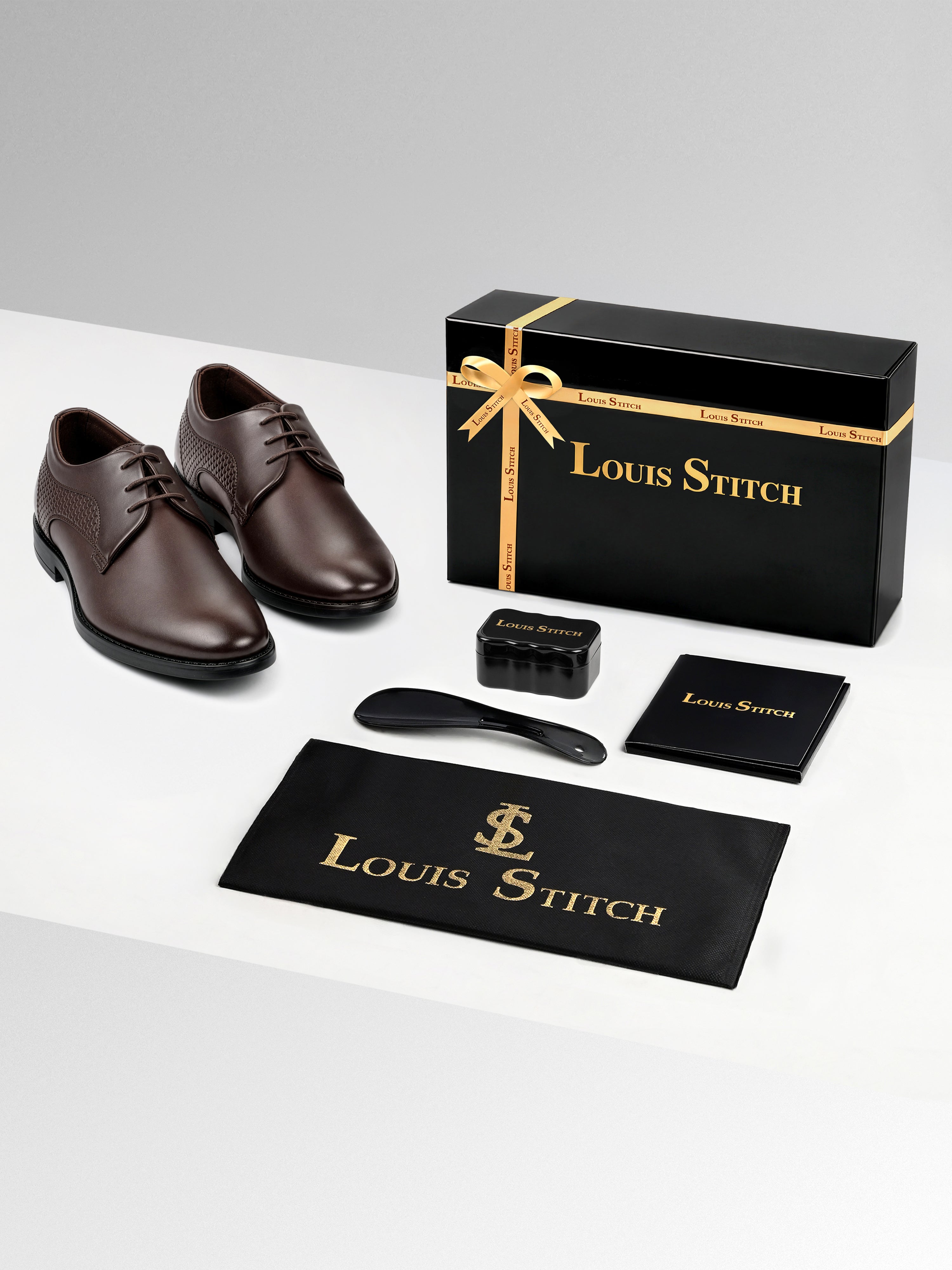 Brunette Brown Formal Derby Lace-Up Shoes
