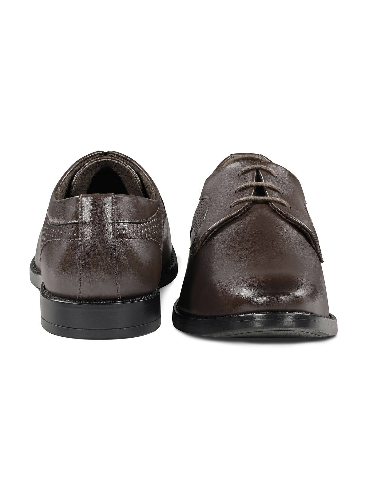 Brunette Brown Formal Derby Lace-Up Shoes