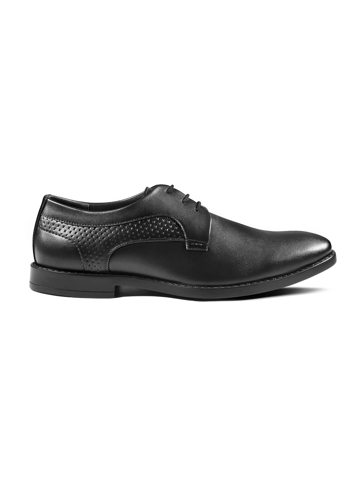 Jet Black Formal Derby Lace-Up Shoes