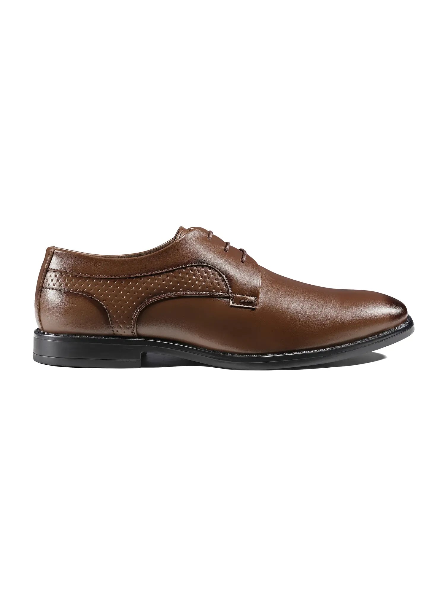 Russet Tan Formal Derby Lace-Up Shoes
