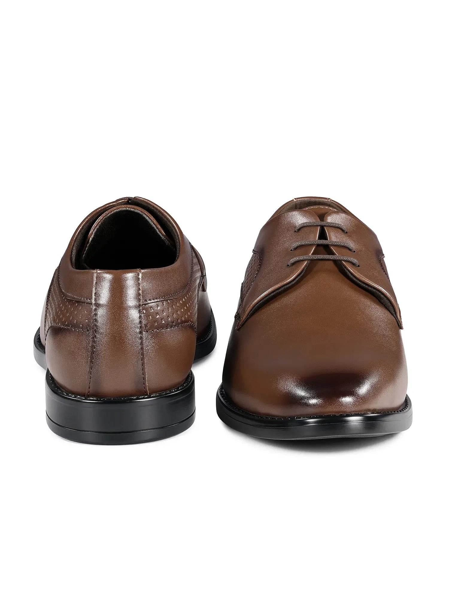 Russet Tan Formal Derby Lace-Up Shoes