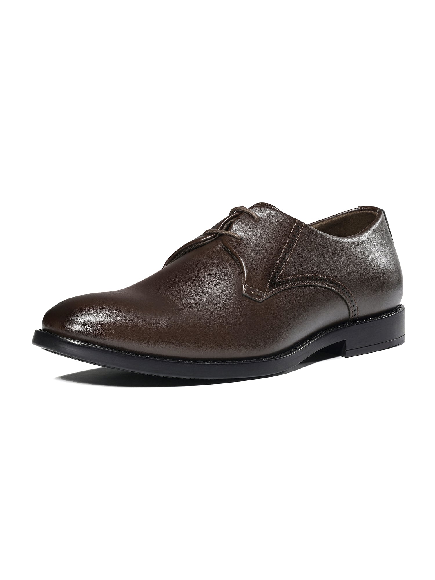 Brunette Brown Formal Derby Lace-Up Shoes