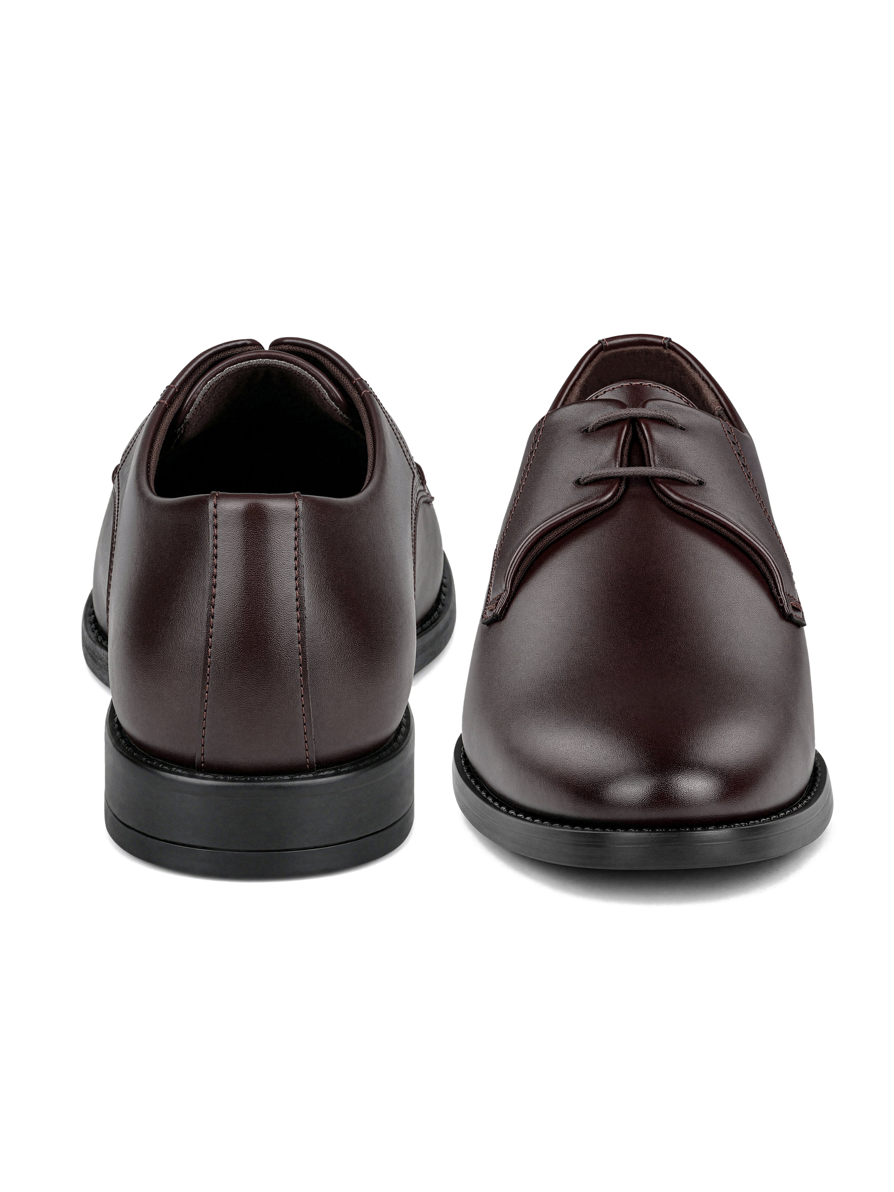 Brunette Brown Formal Derby Lace-Up Shoes