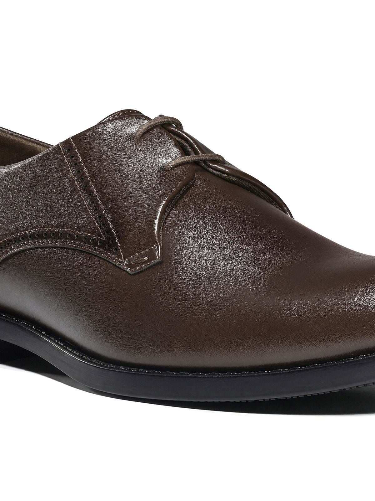 Brunette Brown Formal Derby Lace-Up Shoes