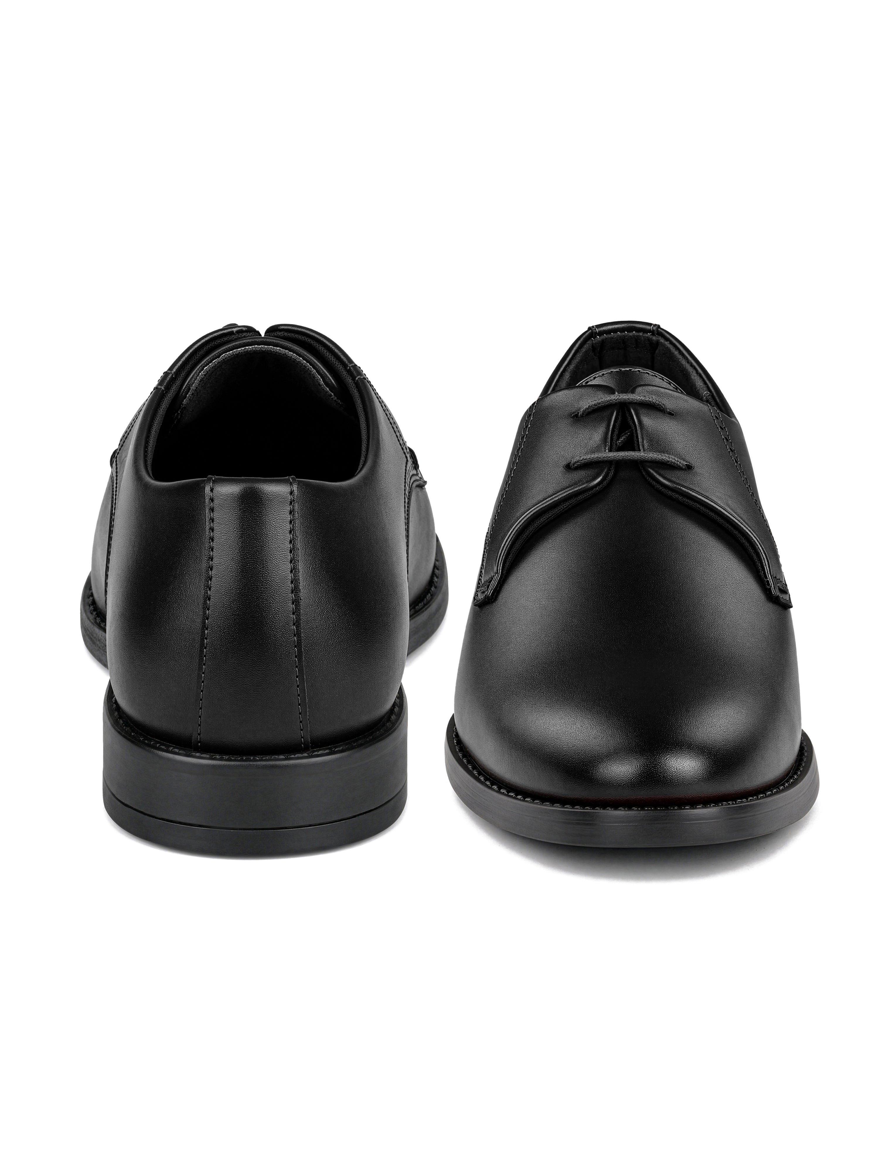 Jet Black Formal Derby Lace-Up Shoes