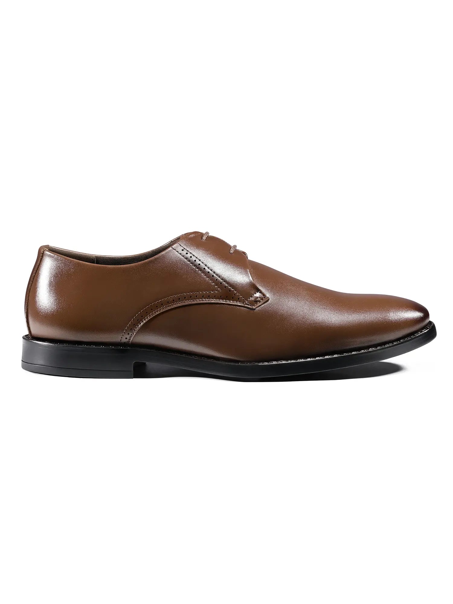 Russet Tan Formal Derby Lace-Up Shoes