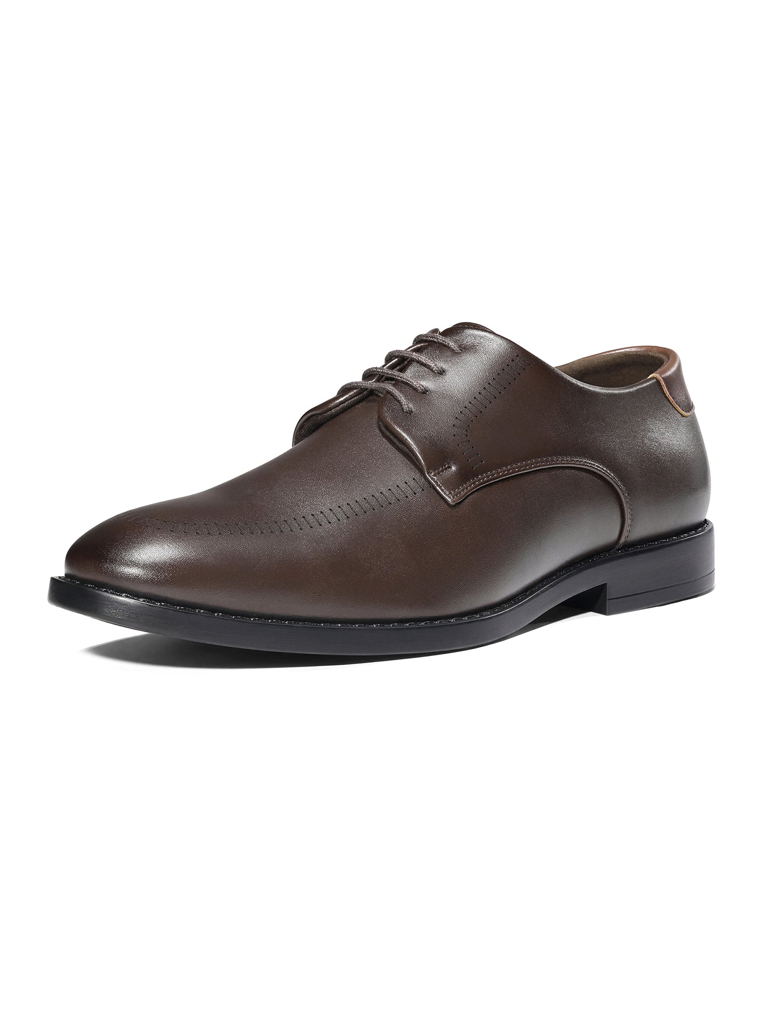 Brunette Brown Formal Derby Lace-Up Shoes