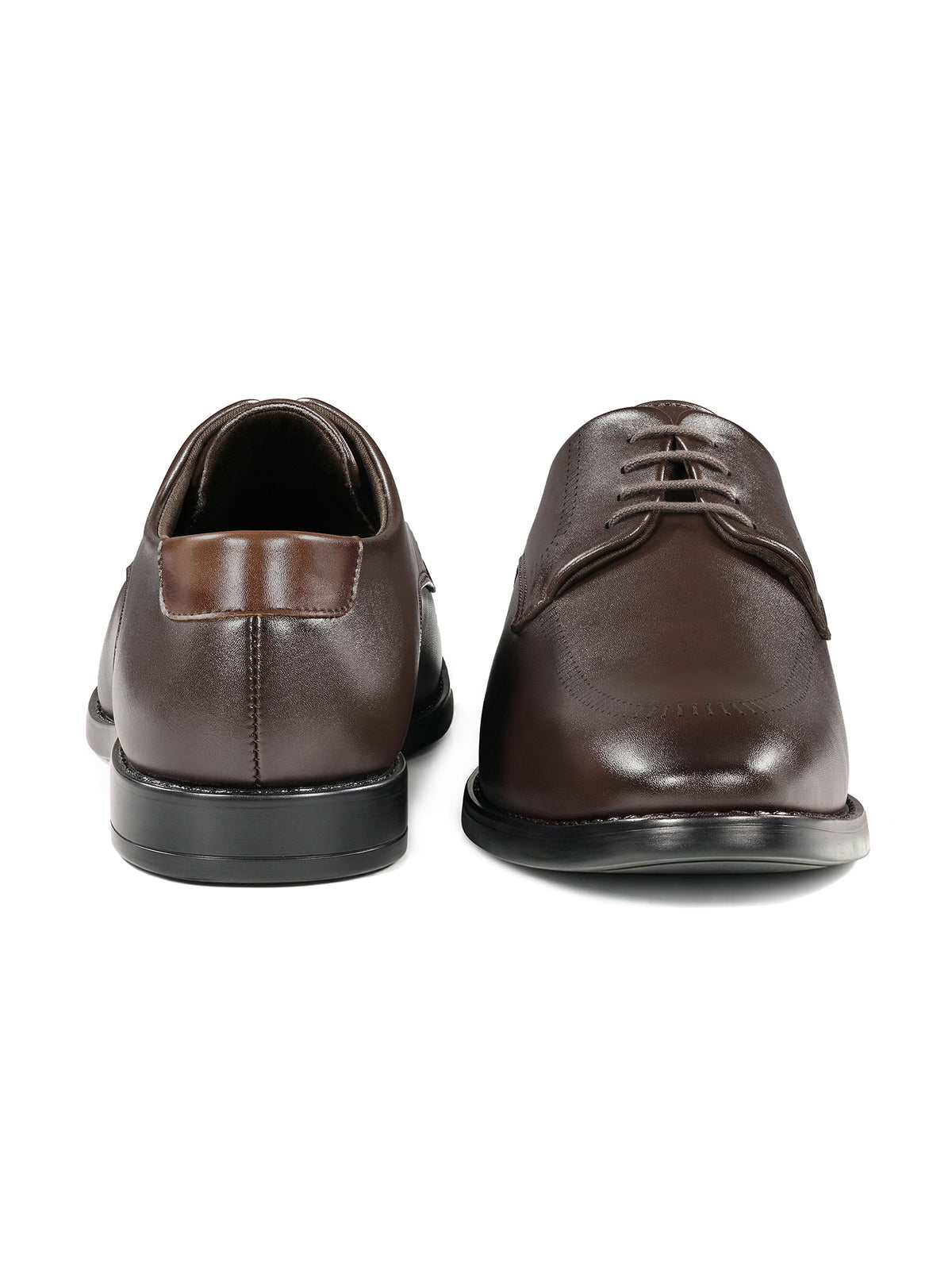 Brunette Brown Formal Derby Lace-Up Shoes