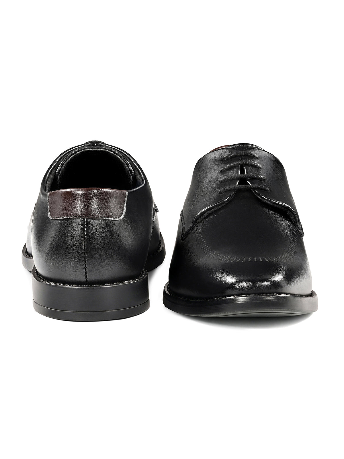 Jet Black Formal Derby Lace-Up Shoes