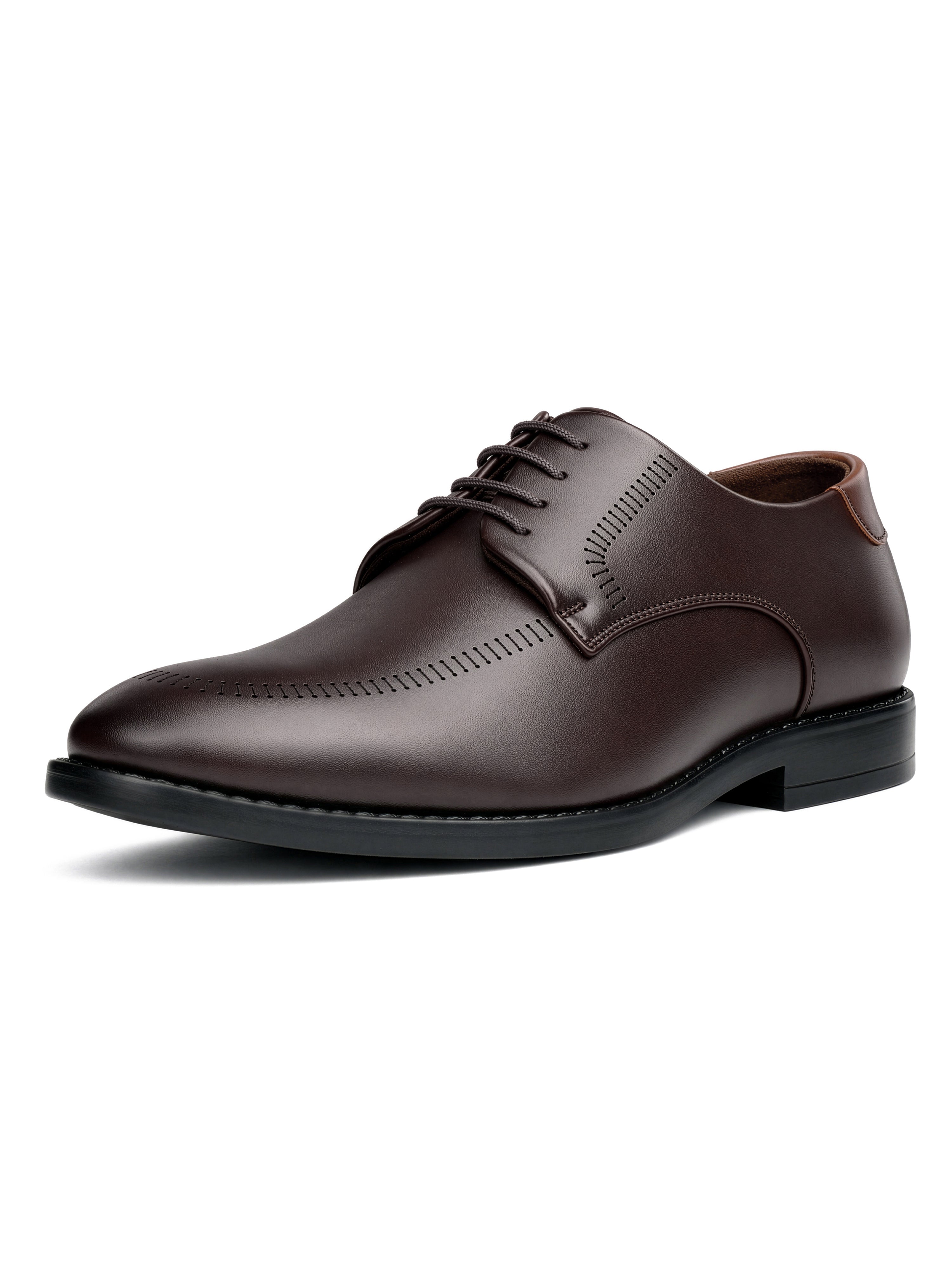 Brunette Brown Formal Derby Lace-Up Shoes