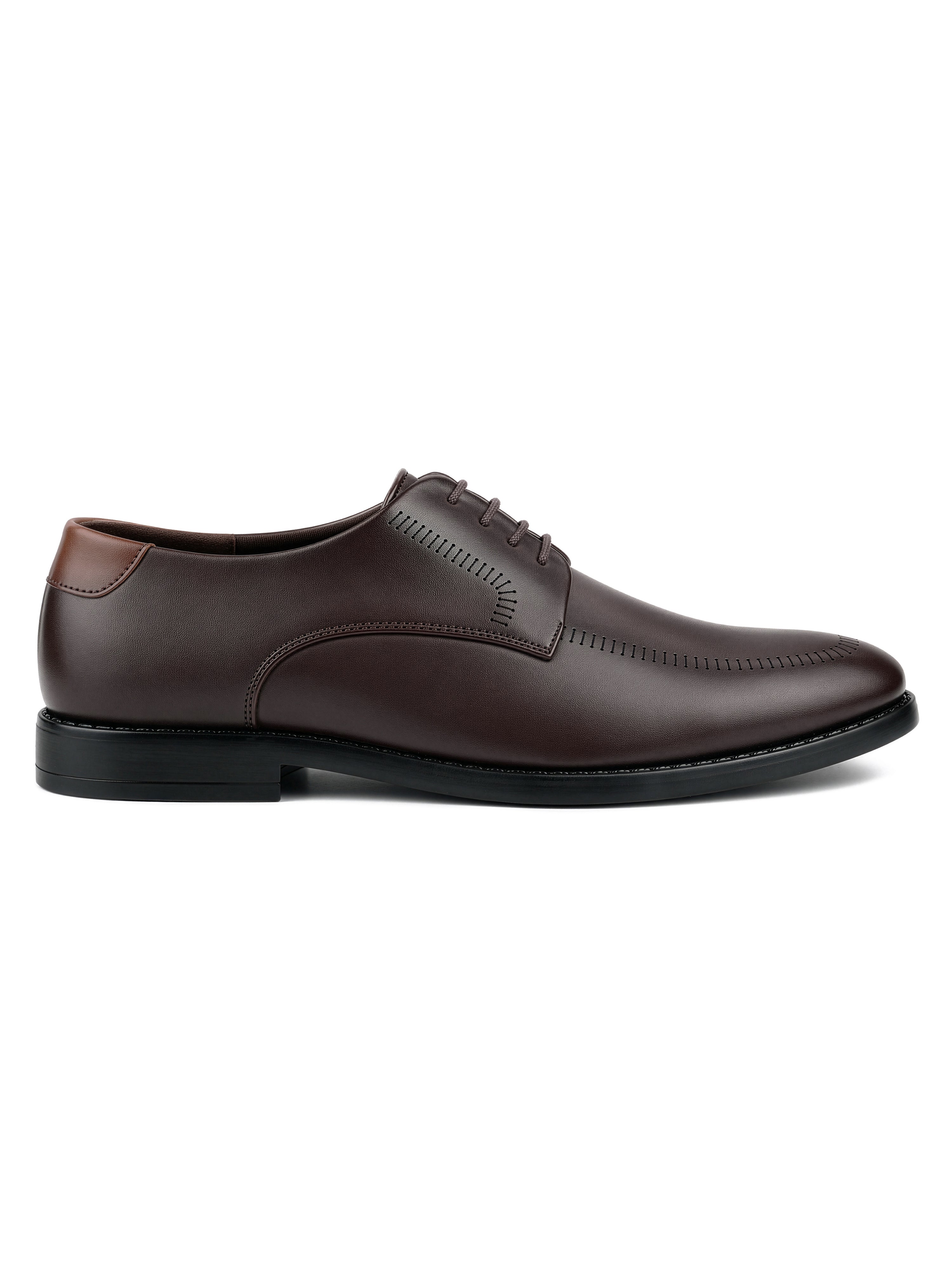 Brunette Brown Formal Derby Lace-Up Shoes