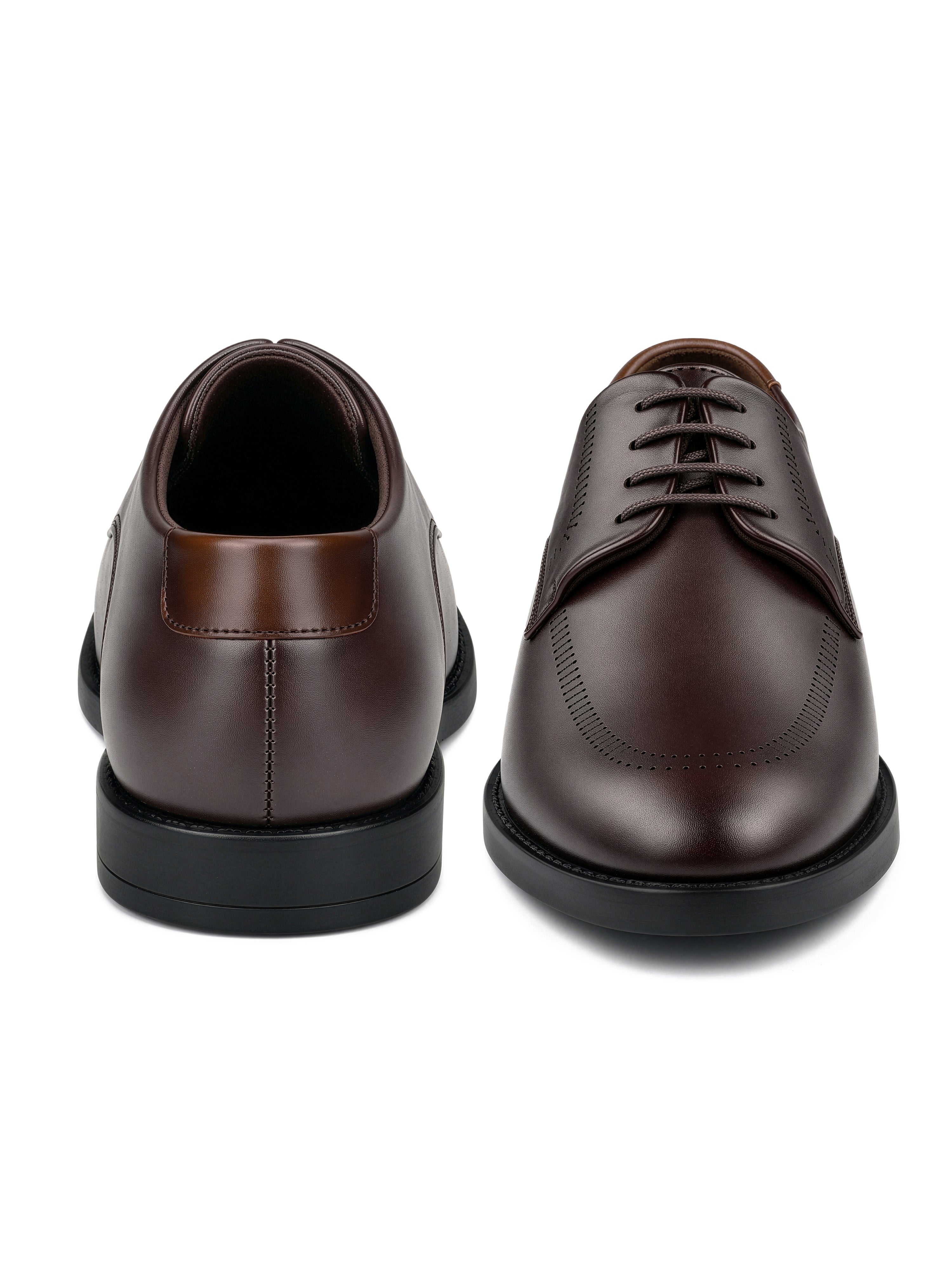 Brunette Brown Formal Derby Lace-Up Shoes