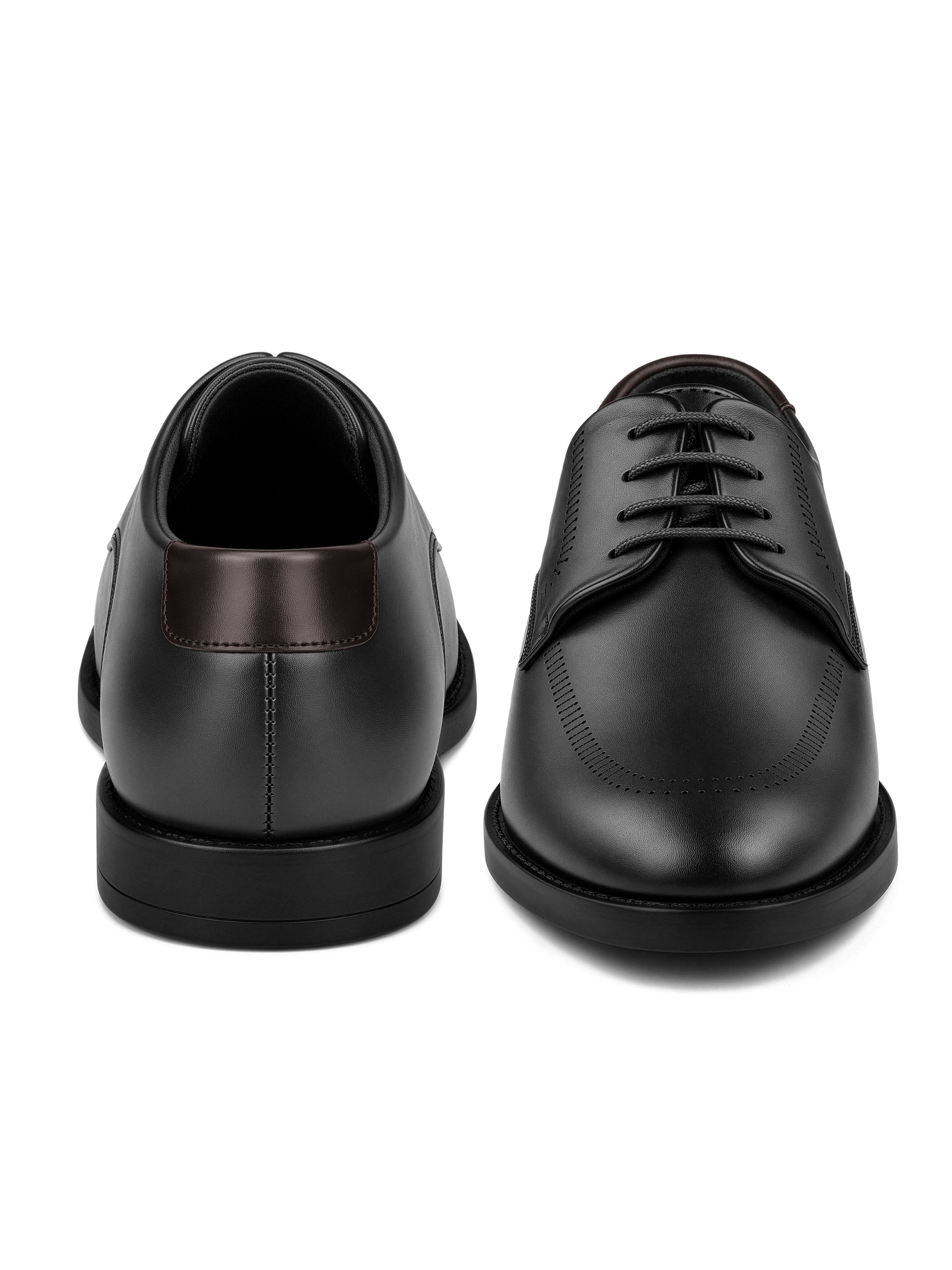 Jet Black Formal Derby Lace-Up Shoes
