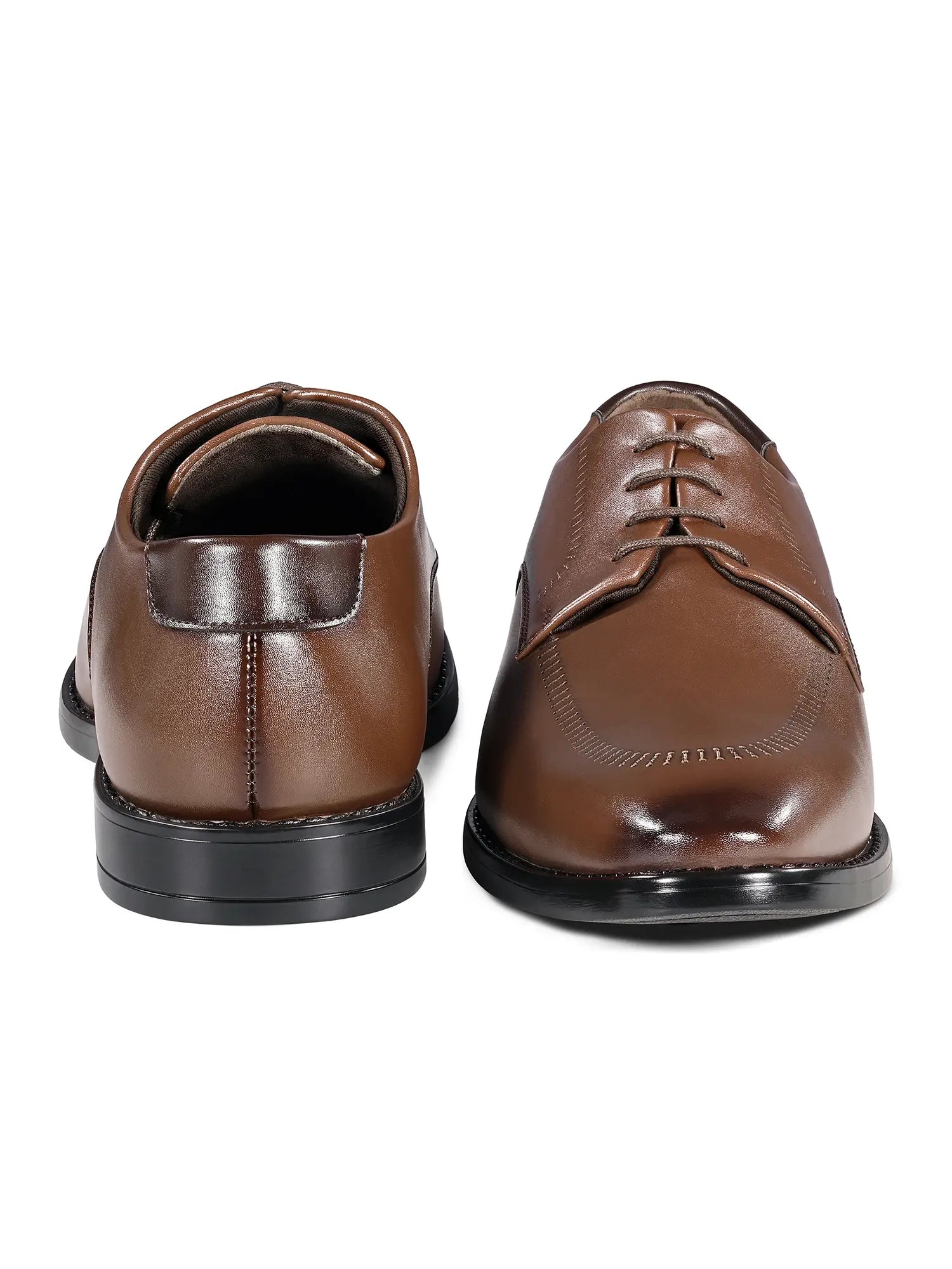 Russet Tan Formal Derby Lace-Up Shoes