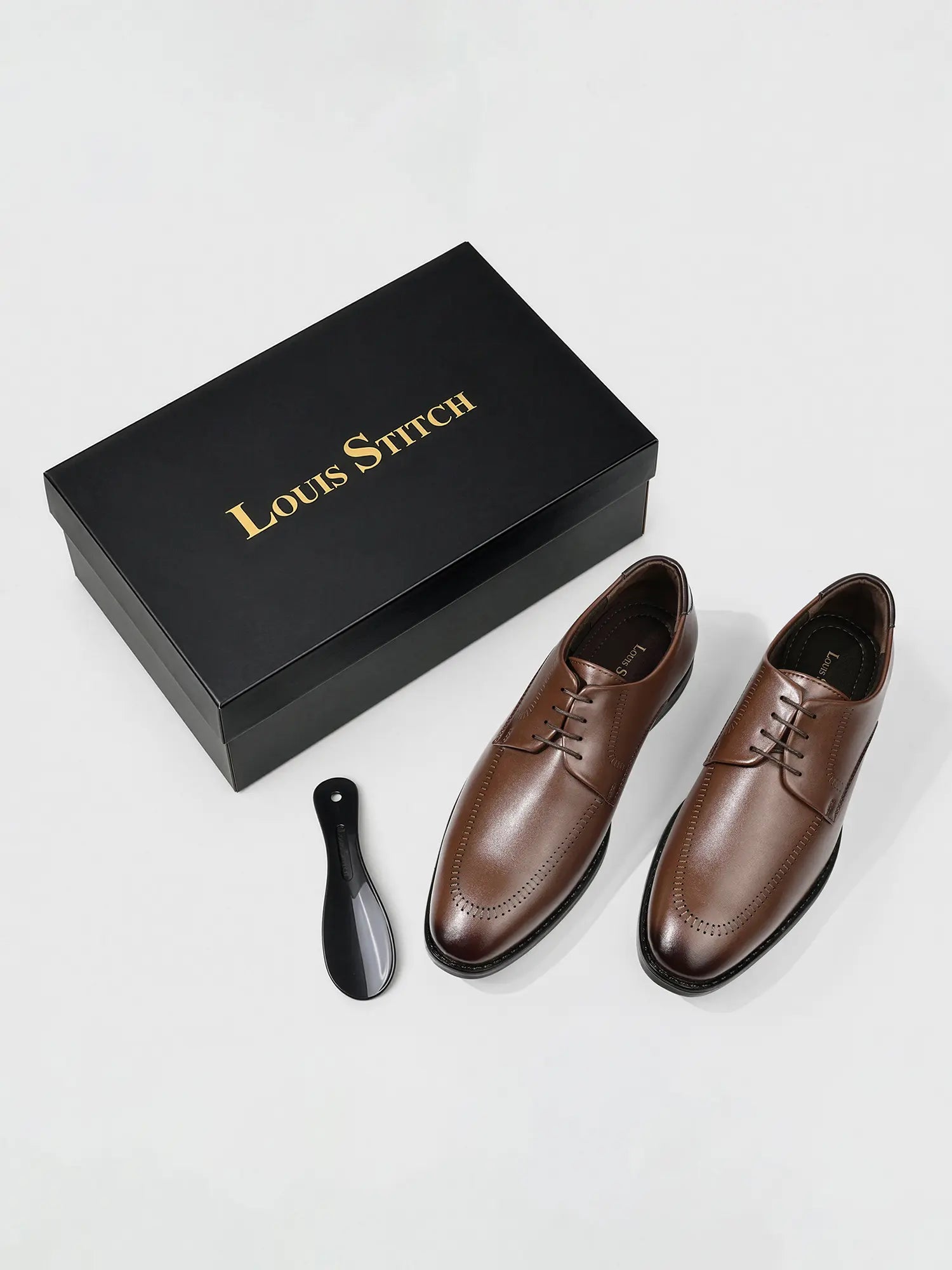 Russet Tan Formal Derby Lace-Up Shoes