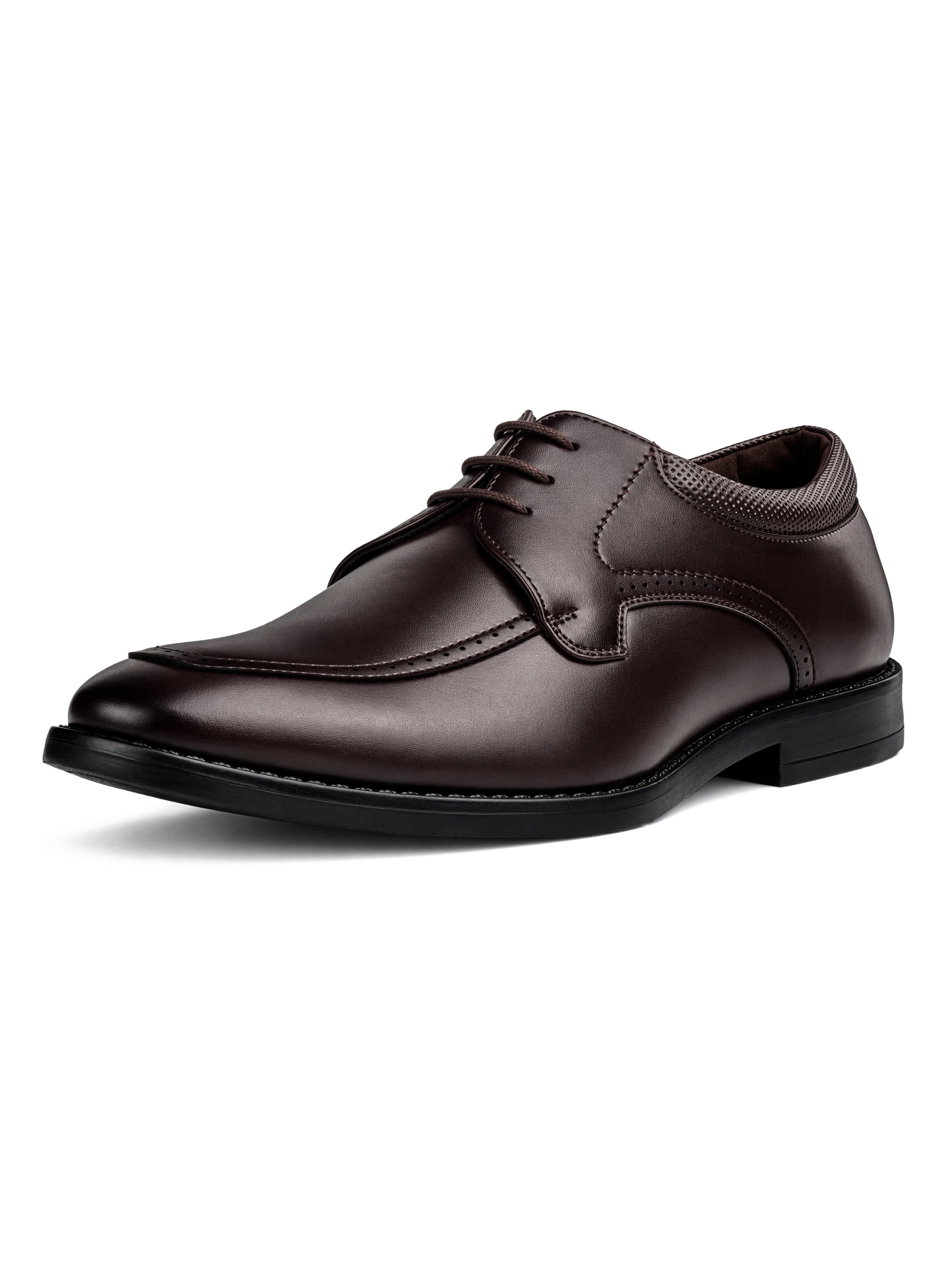 Brunette Brown Formal Derby Lace-Up Shoes