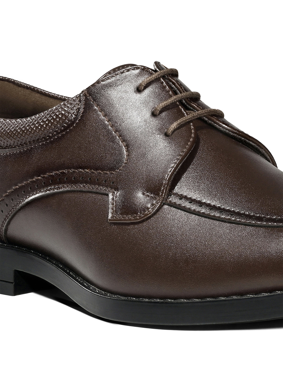 Brunette Brown Formal Derby Lace-Up Shoes