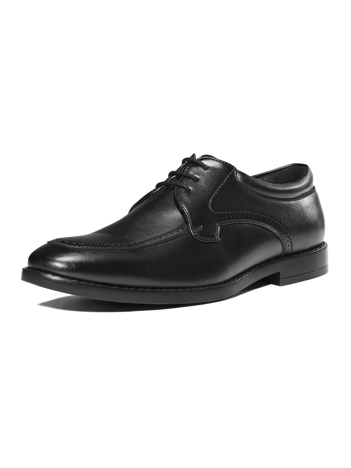 Jet Black Formal Derby Lace-Up Shoes