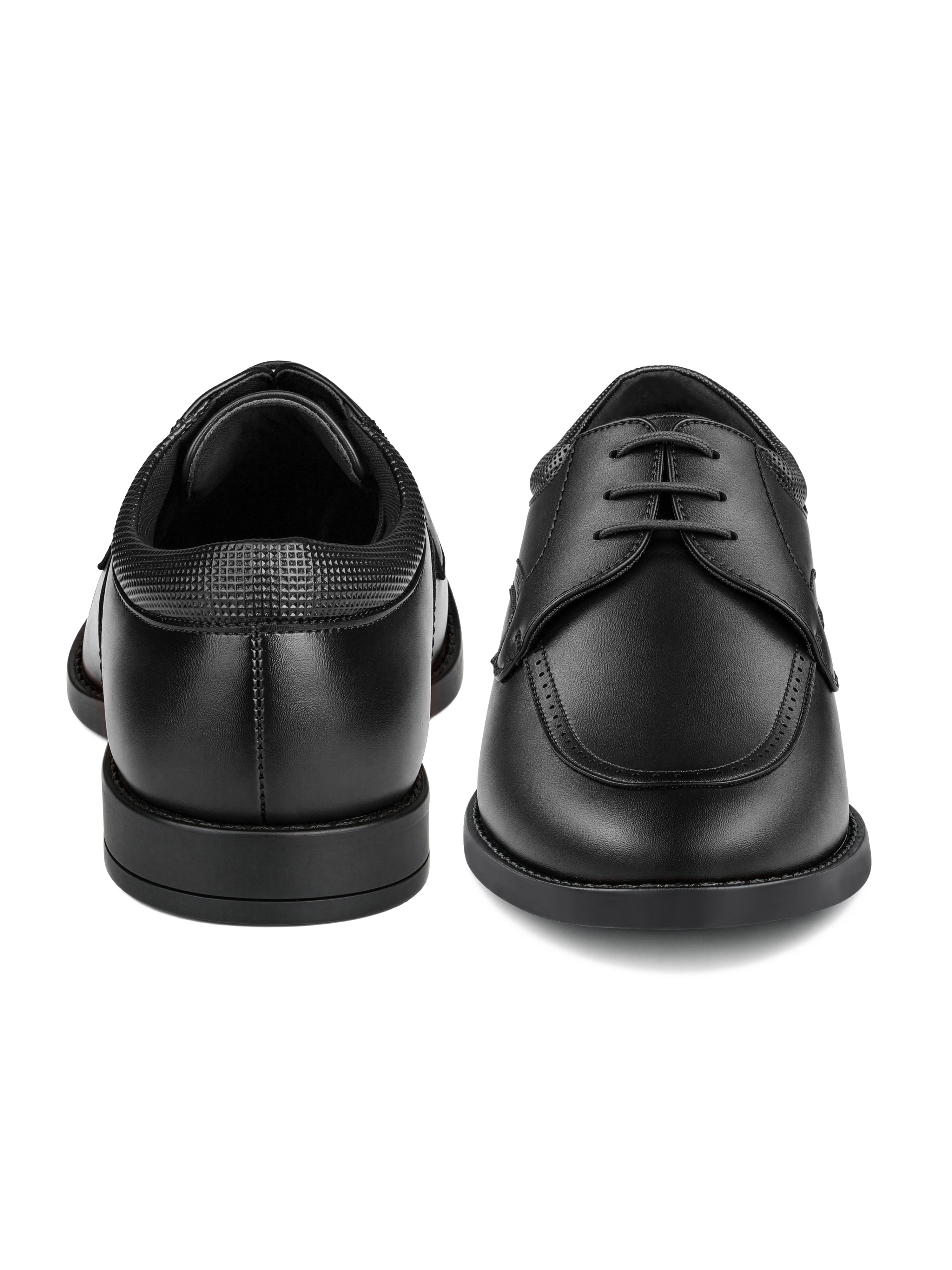 Jet Black Formal Derby Lace-Up Shoes