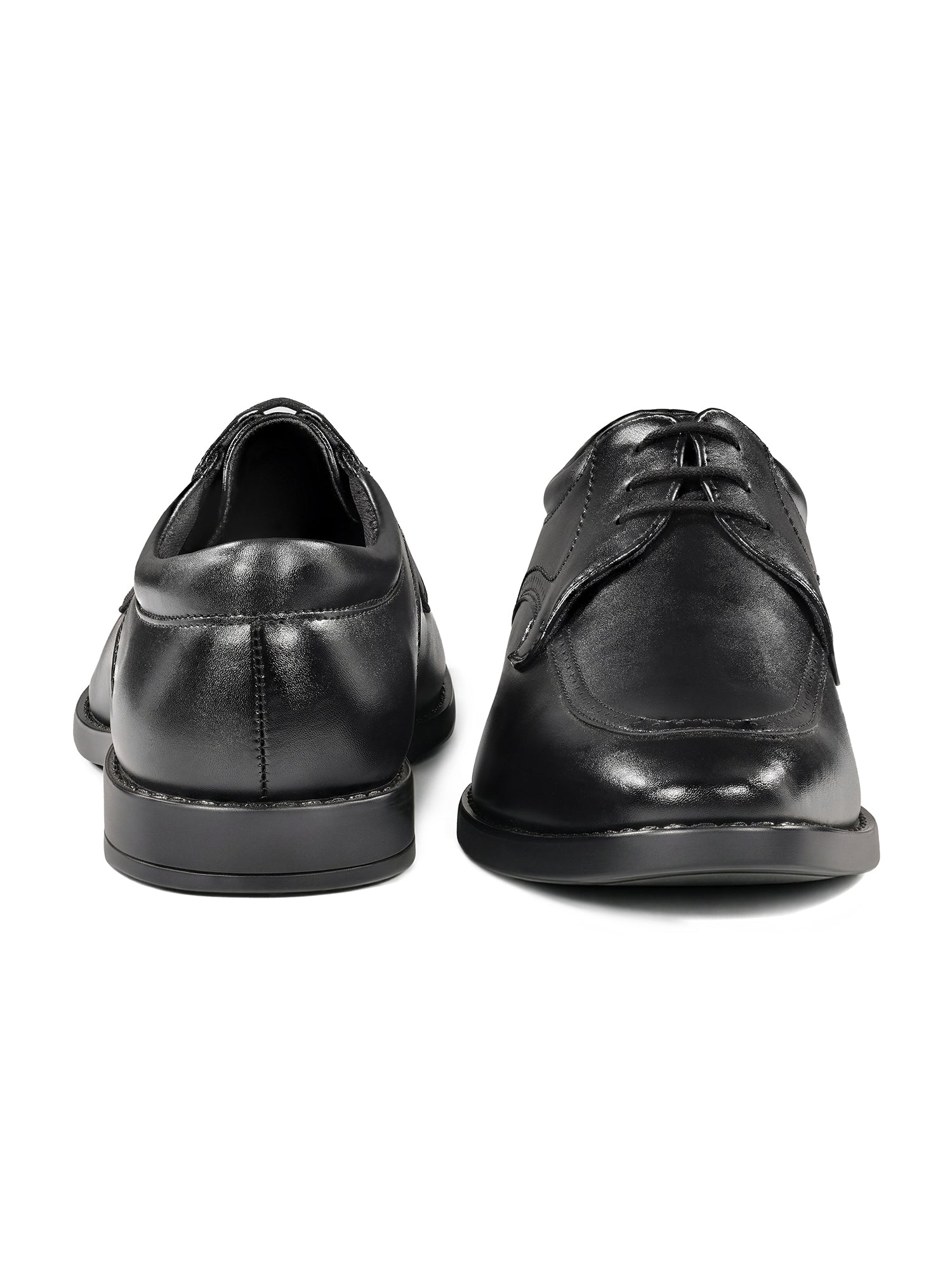 Jet Black Formal Derby Lace-Up Shoes
