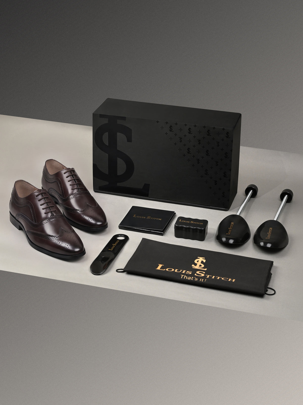 Brunette Brown Italian Crust Leather Formal Brogue