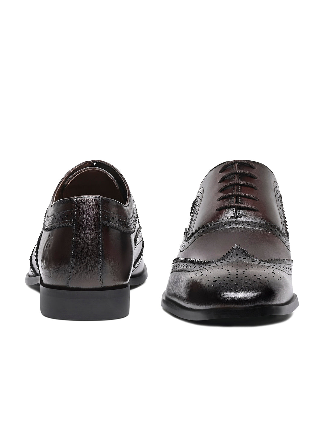 Brunette Brown Italian Crust Leather Formal Brogue