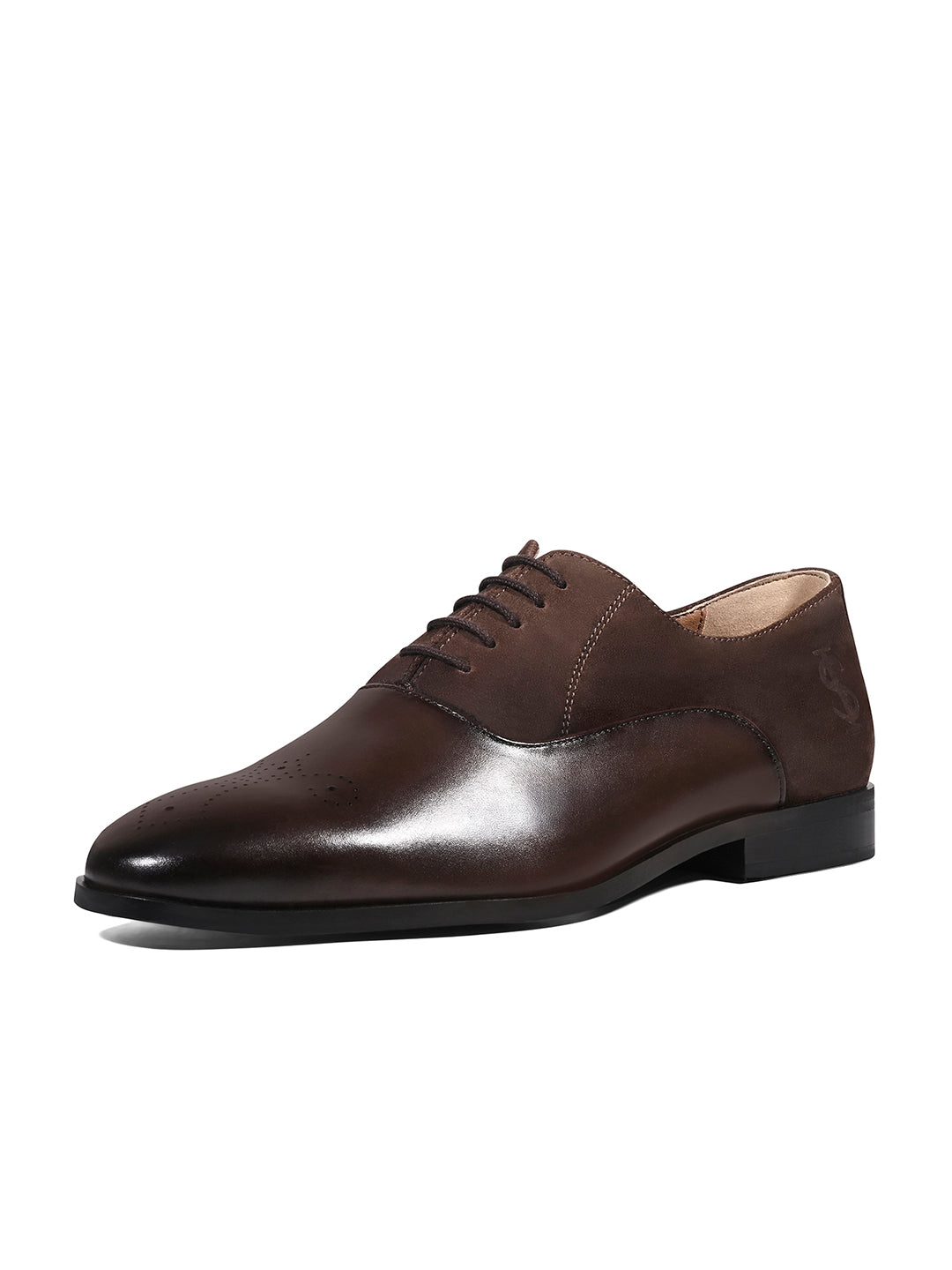 Brunette Brown Italian Crust Leather Formal Brogues
