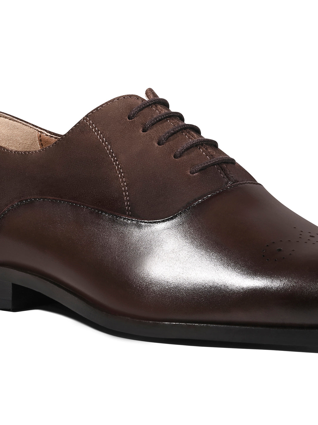 Brunette Brown Italian Crust Leather Formal Brogues