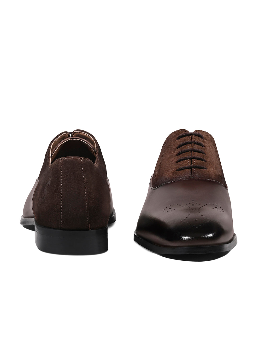 Brunette Brown Italian Crust Leather Formal Brogues