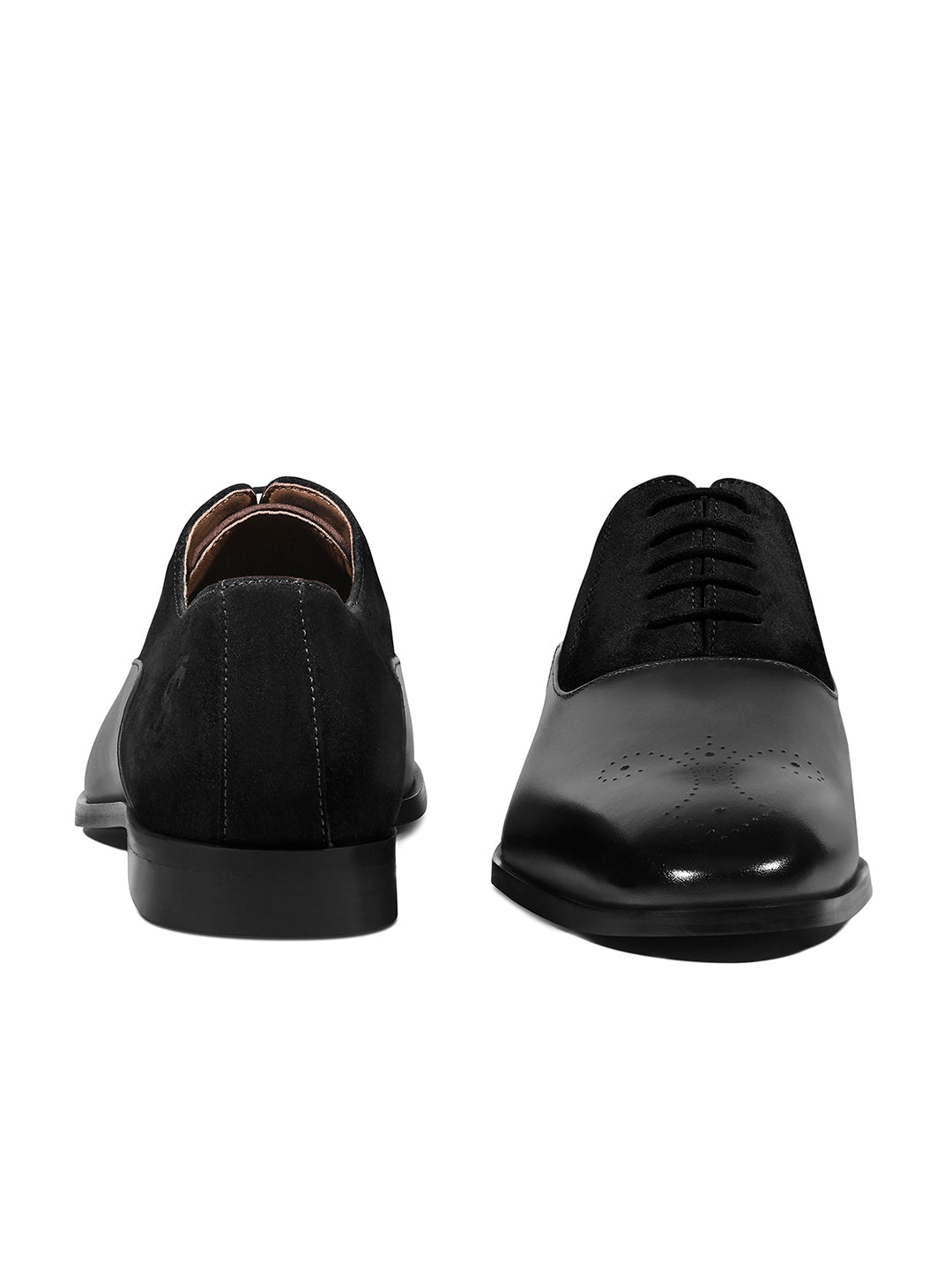 Jet Black Italian Crust Leather Formal Brogues