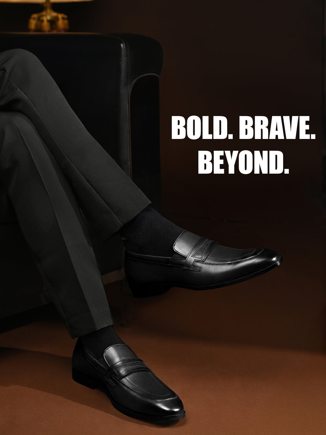 Jet Black Italian Crust Leather Formal Moccasins