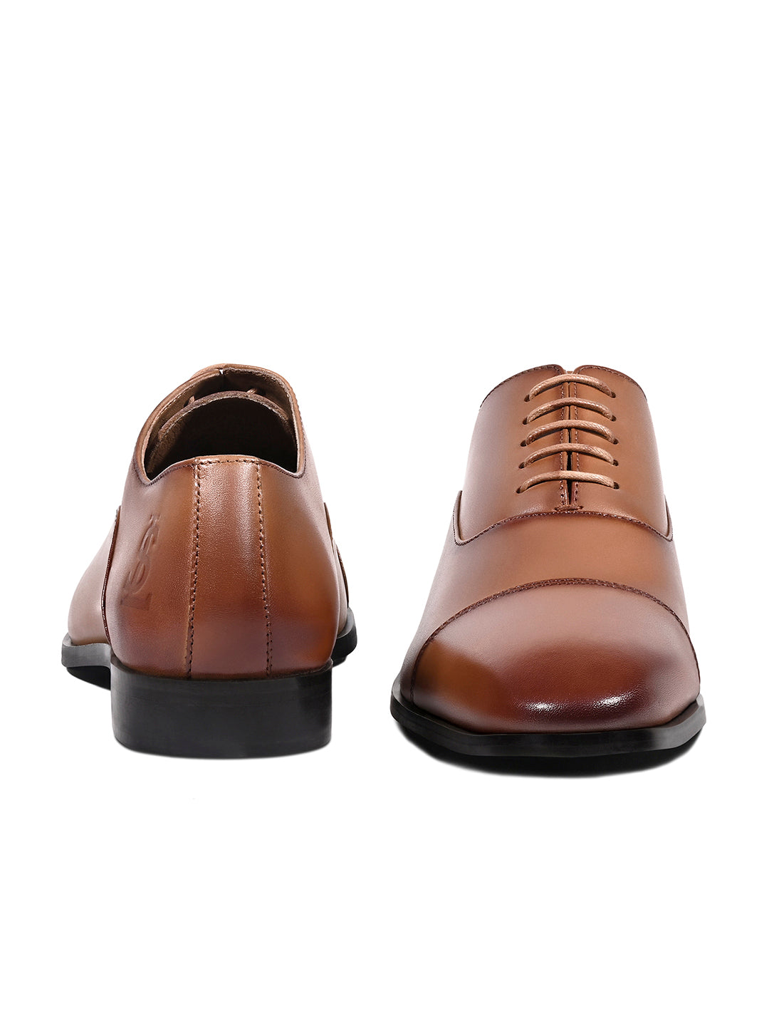 Russet Tan Italian Crust Leather Formal Derbys