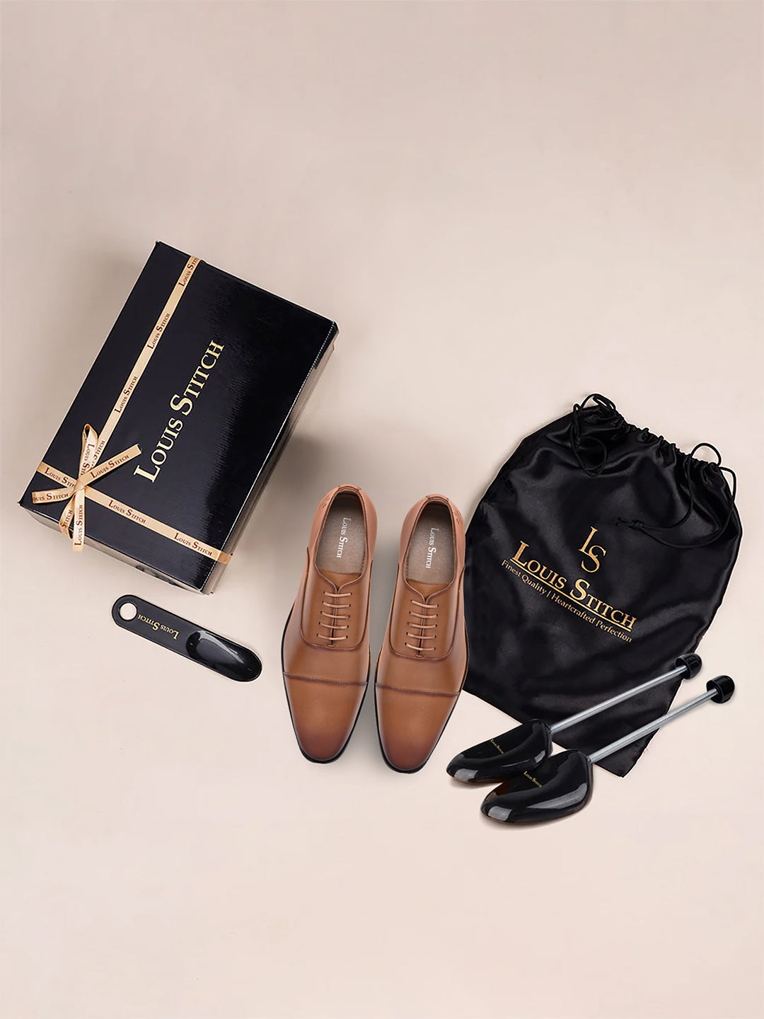 Russet Tan Italian Crust Leather Formal Derbys