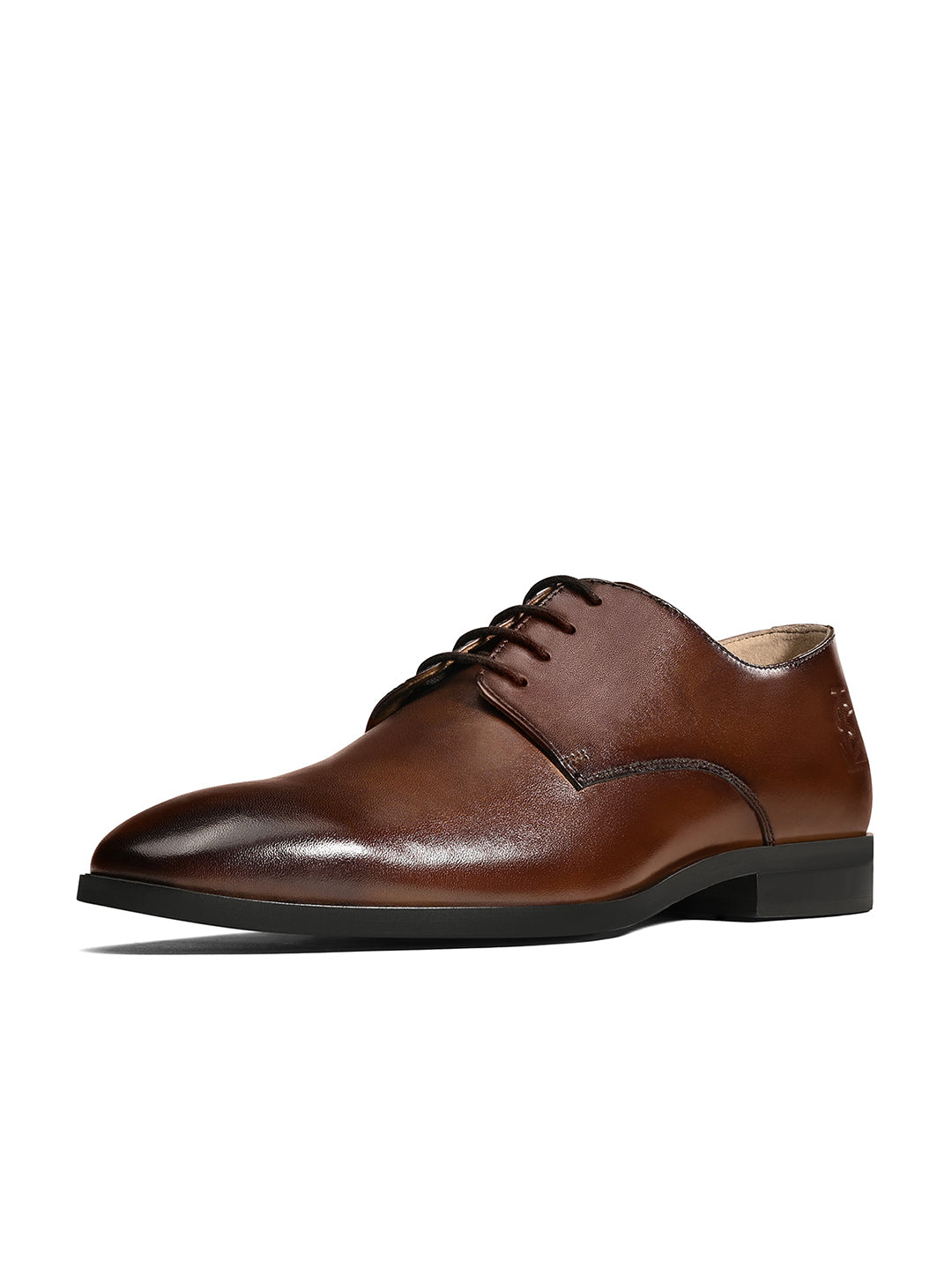 Brunette Brown Italian Crust Leather Formal Derby