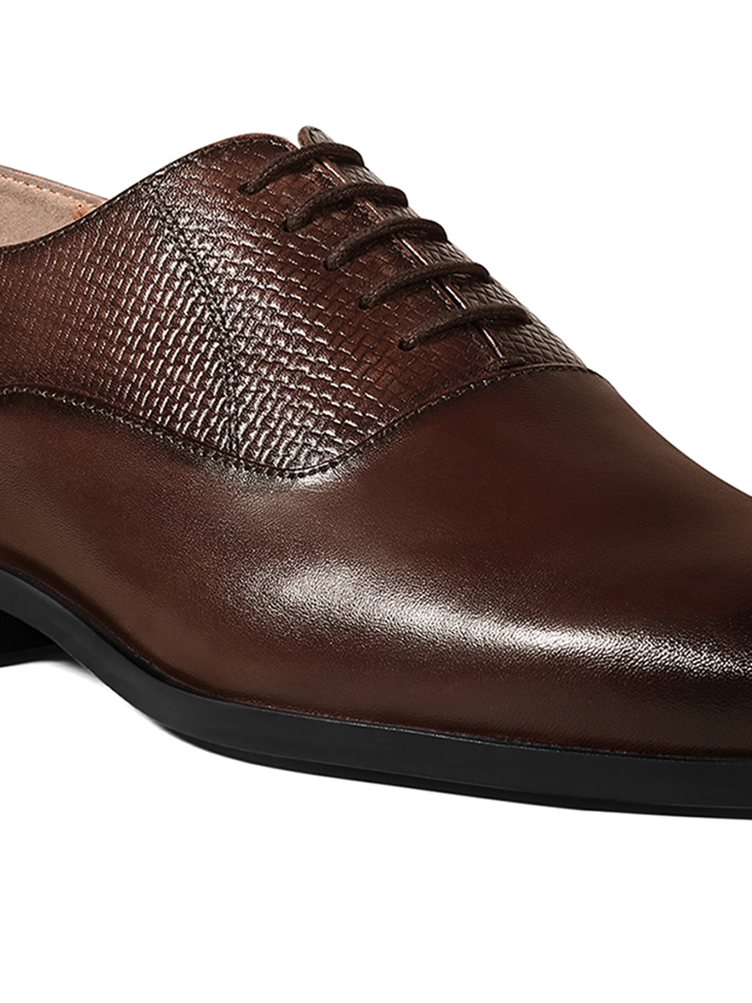 Brunette Brown Italian Crust Leather Formal Derby