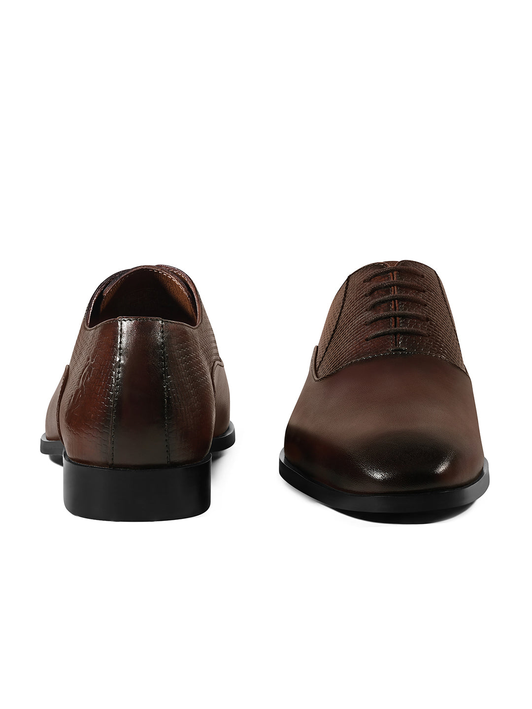 Brunette Brown Italian Crust Leather Formal Derby