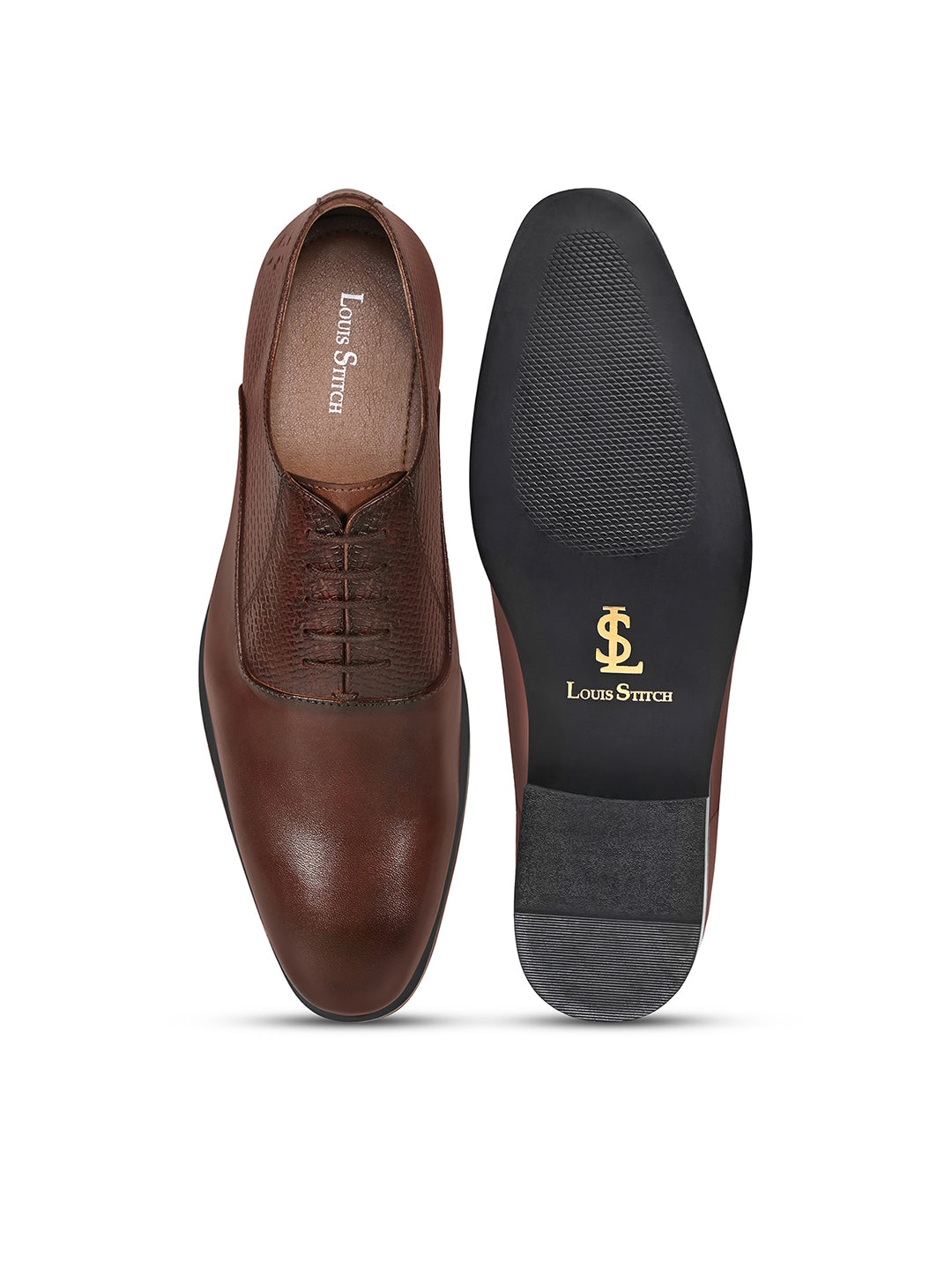 Brunette Brown Italian Crust Leather Formal Derby