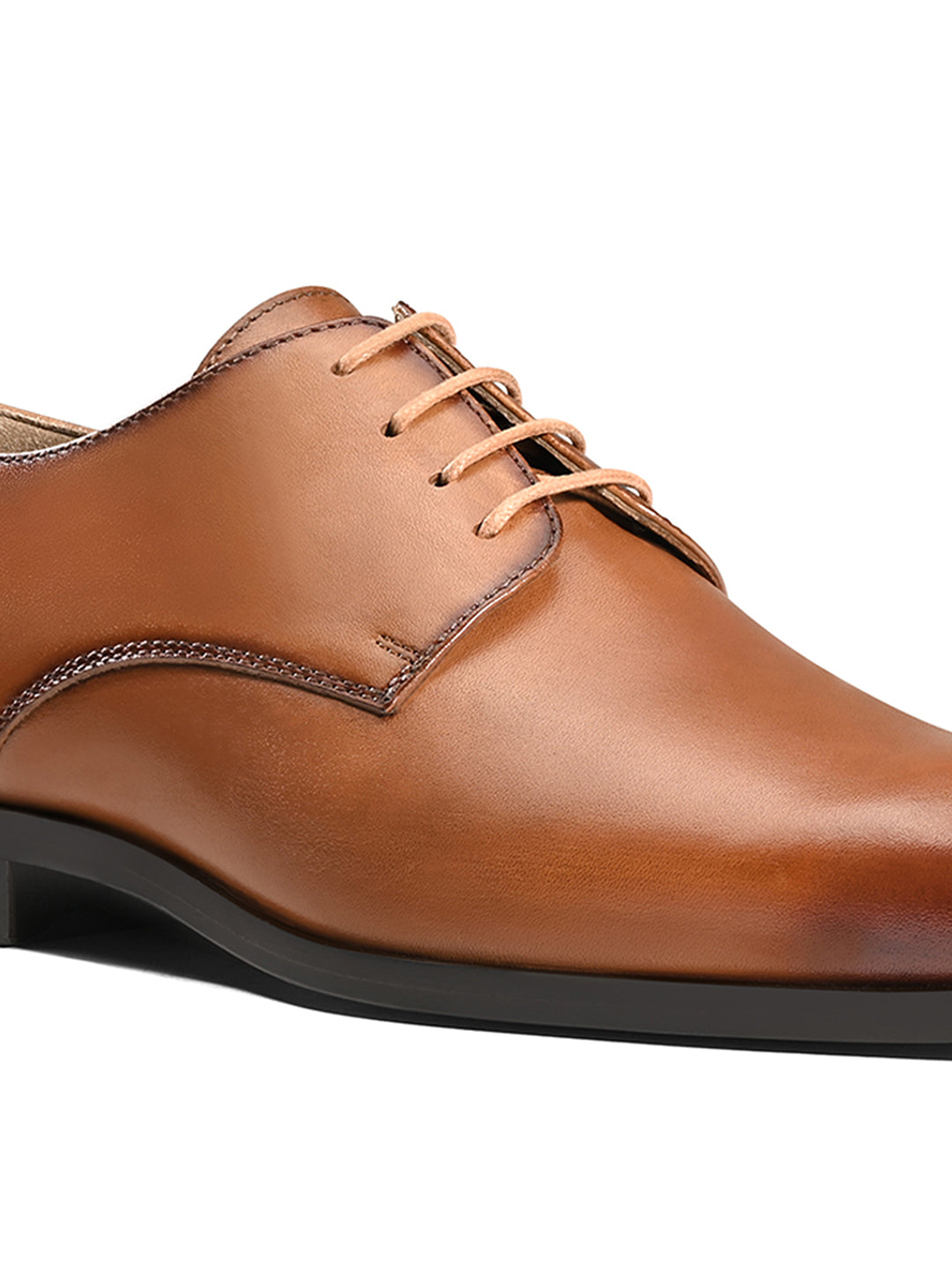Russet Tan Italian Crust Leather Formal Derby