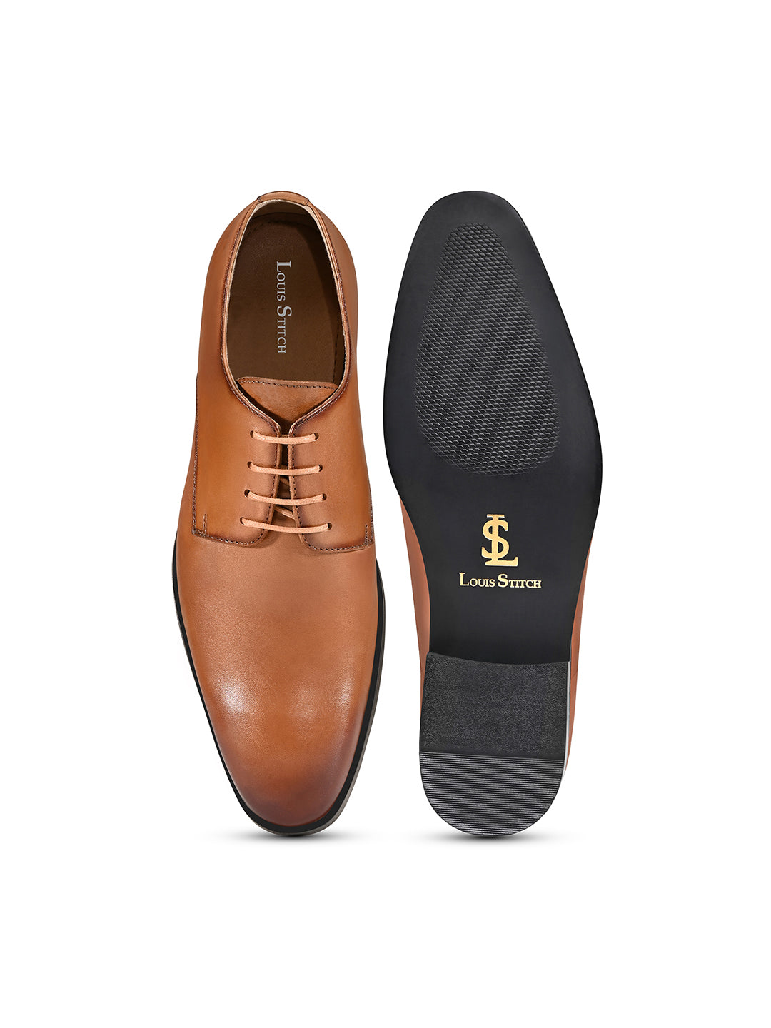 Russet Tan Italian Crust Leather Formal Derby