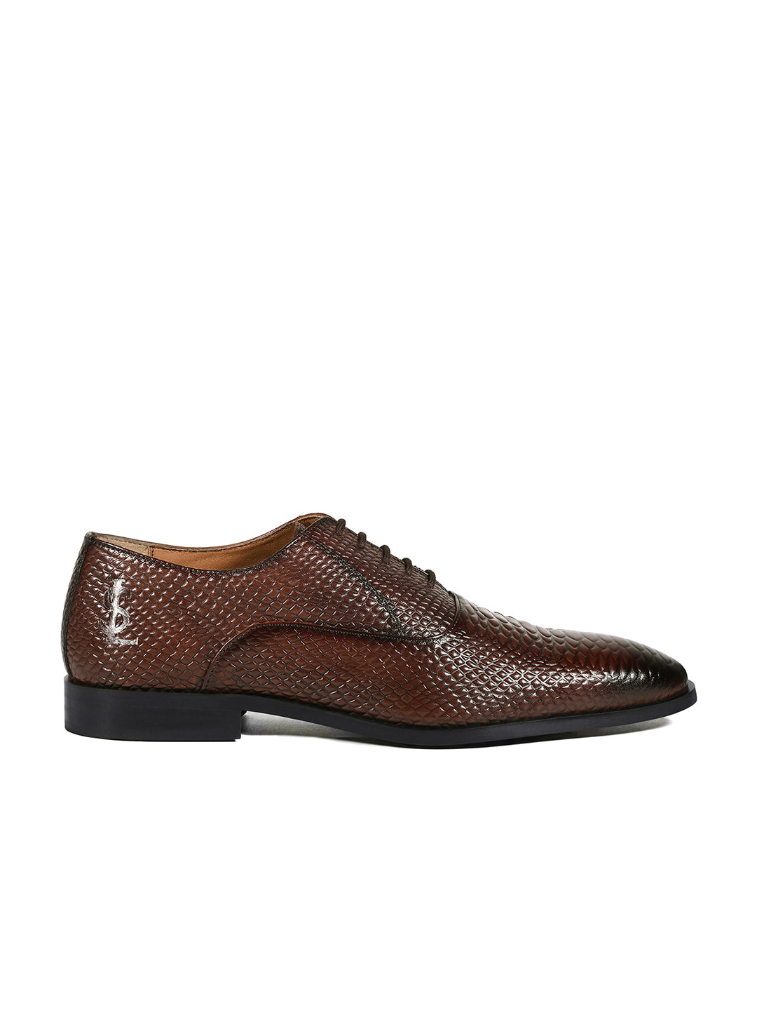 Brunette Brown Italian Crust Leather Formal Derby