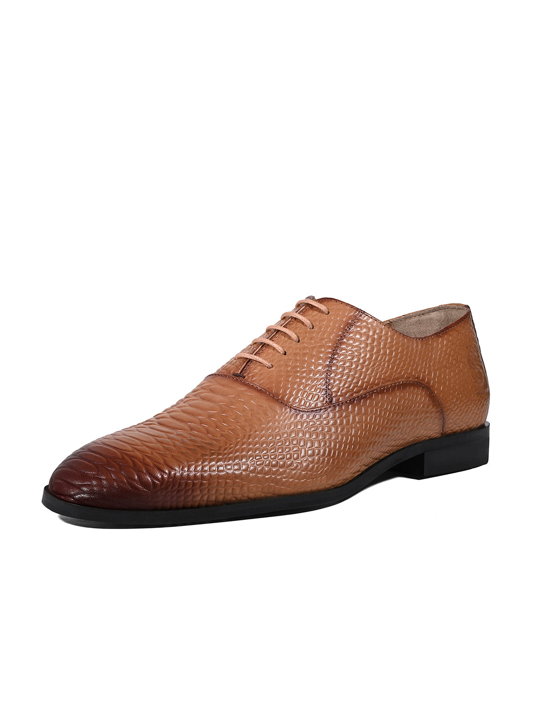 Russet Tan Italian Crust Leather Formal Derby