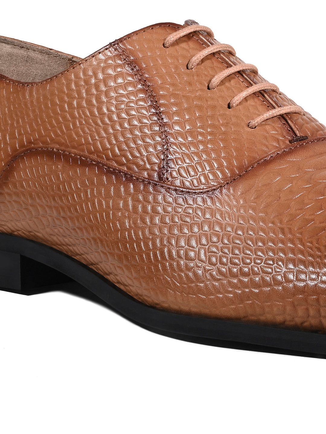 Russet Tan Italian Crust Leather Formal Derby