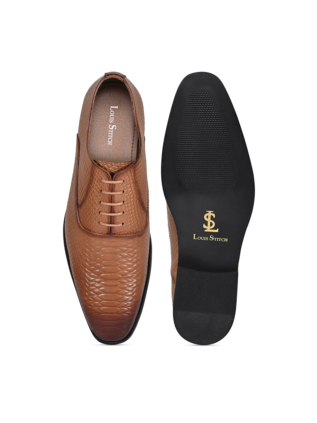 Russet Tan Italian Crust Leather Formal Derby