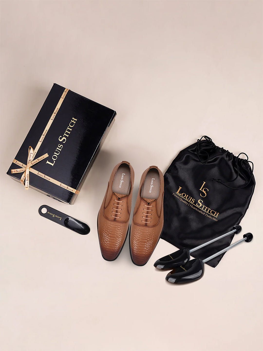 Russet Tan Italian Crust Leather Formal Derby