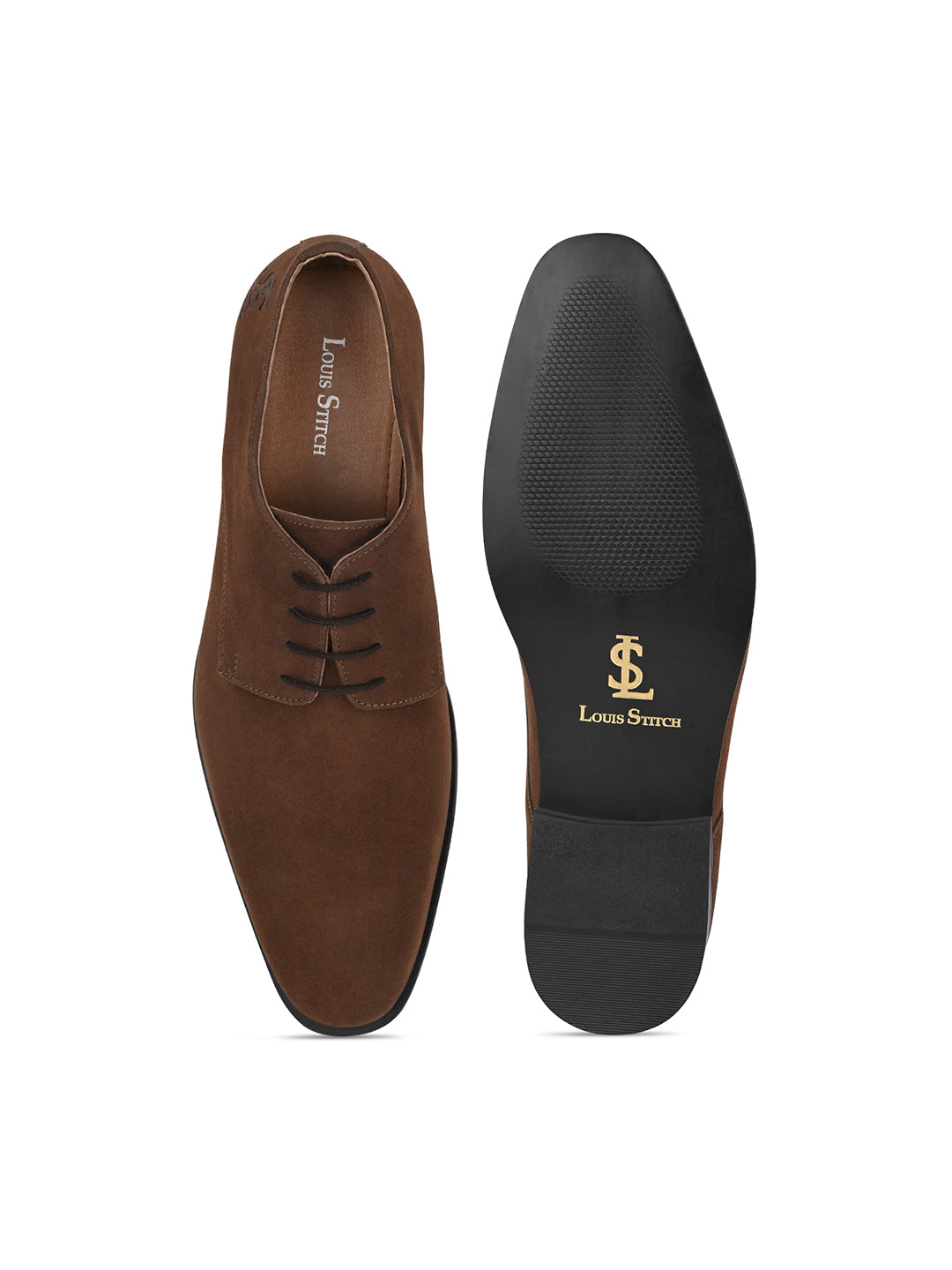 Brunette Brown Casual Lace-Up Derby Shoes