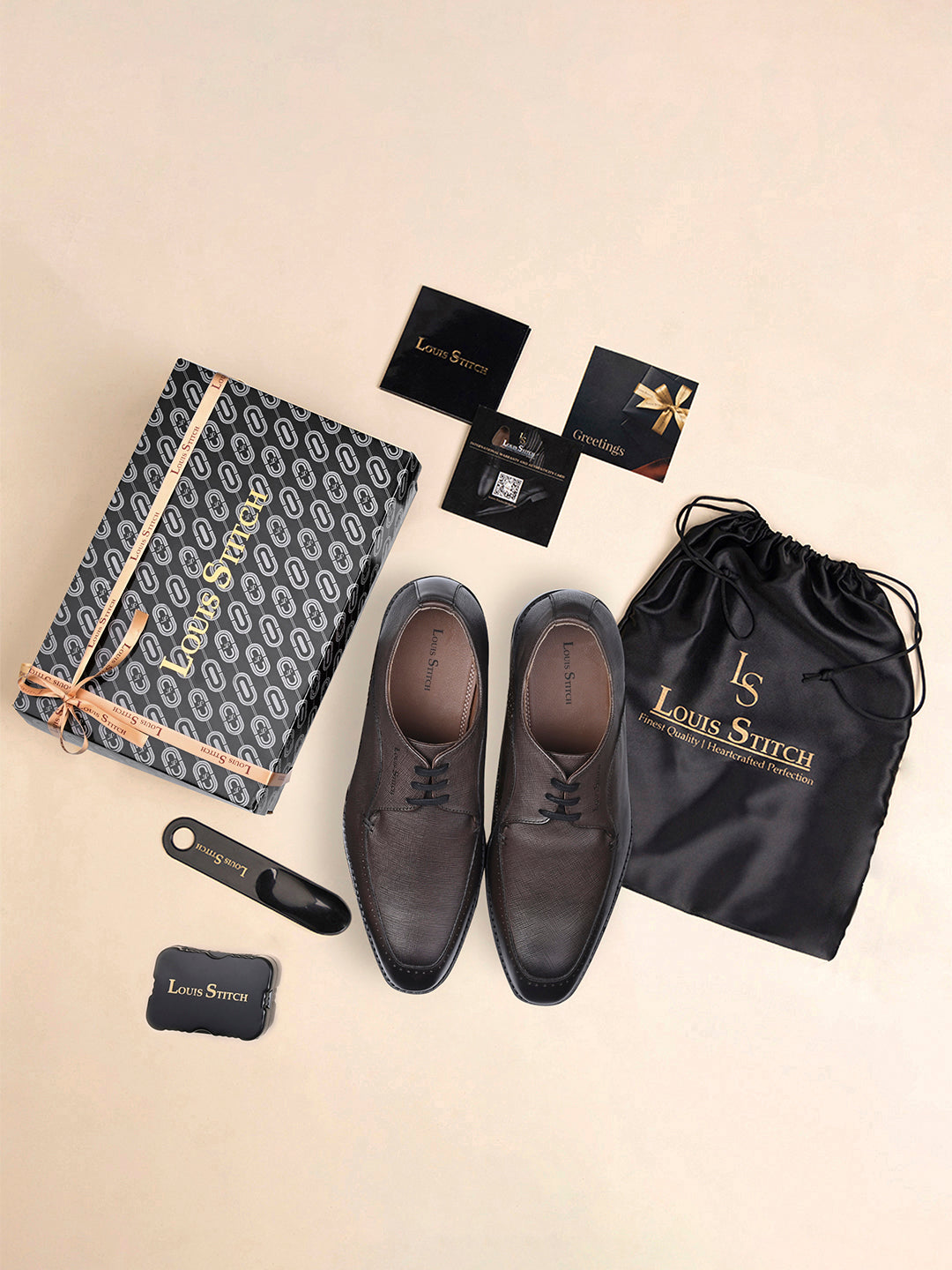 Brunette Brown Egyptian Crust Leather Derby Style Comfortable Laceup Shoes